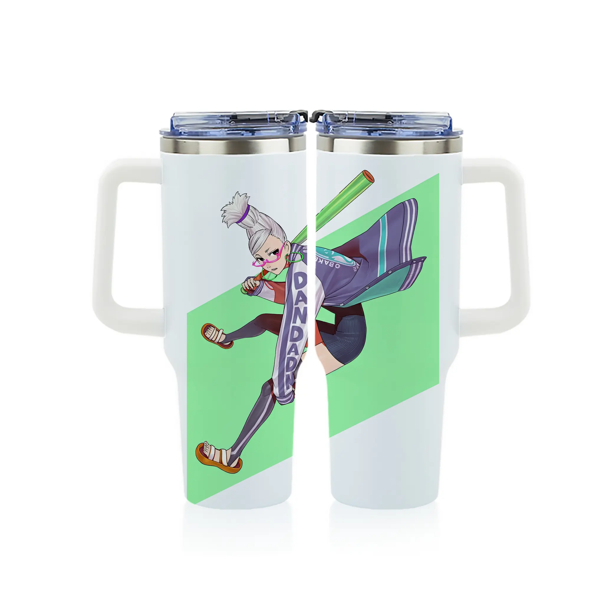 ダンダダン グッズ,綾瀬星子 - 1200mL フルプリント車用タンブラー ・ 304ステンレス 内側 ・ 201ステンレス 外側 ・ 保温 保冷 ・ 通勤 ドライブ アウトドア用