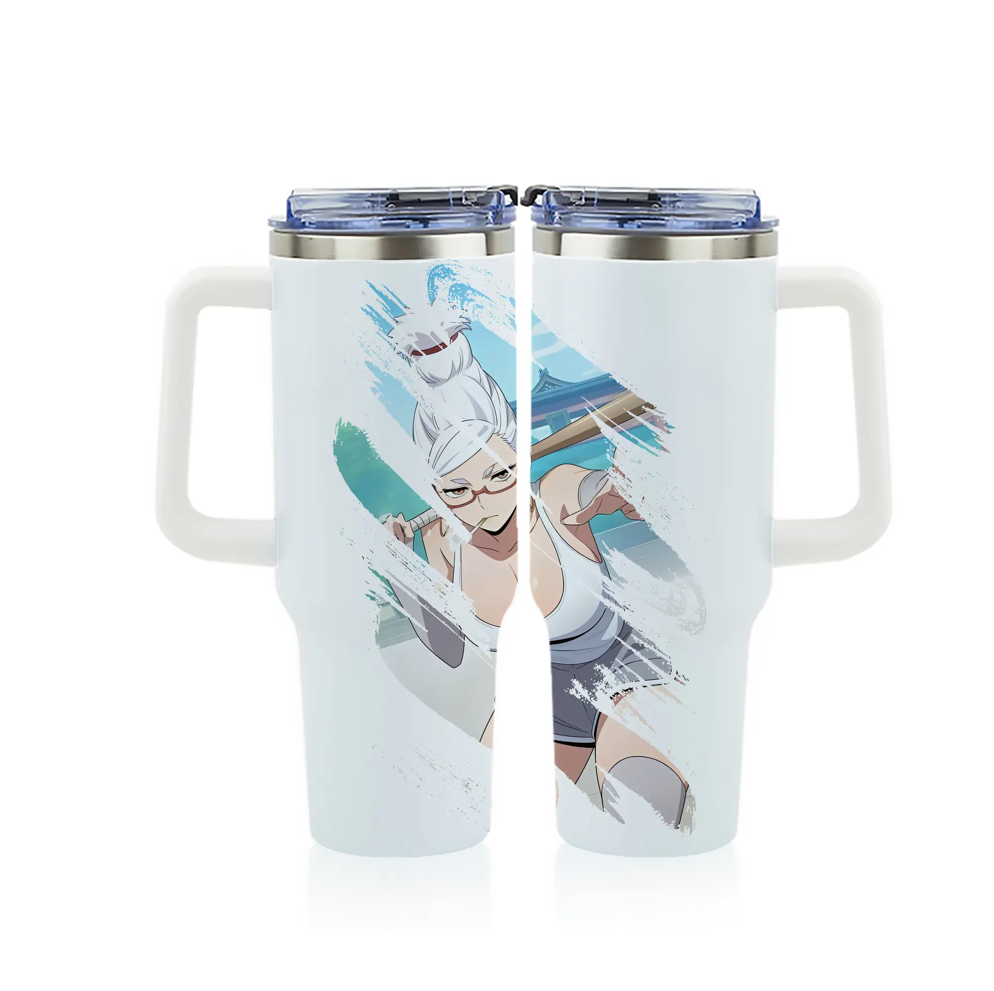 ダンダダン グッズ,綾瀬星子 - 1200mL フルプリント車用タンブラー ・ 304ステンレス 内側 ・ 201ステンレス 外側 ・ 保温 保冷 ・ 通勤 ドライブ アウトドア用