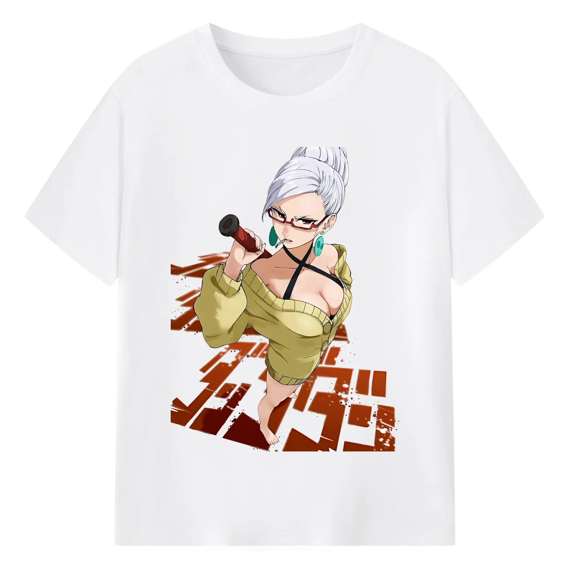 ダンダダン グッズ,綾瀬星子 - 綿100％ 半袖Tシャツ ・ フロントプリント ・ 快適 通気性 ・ 日常使い 散歩 スポーツ用