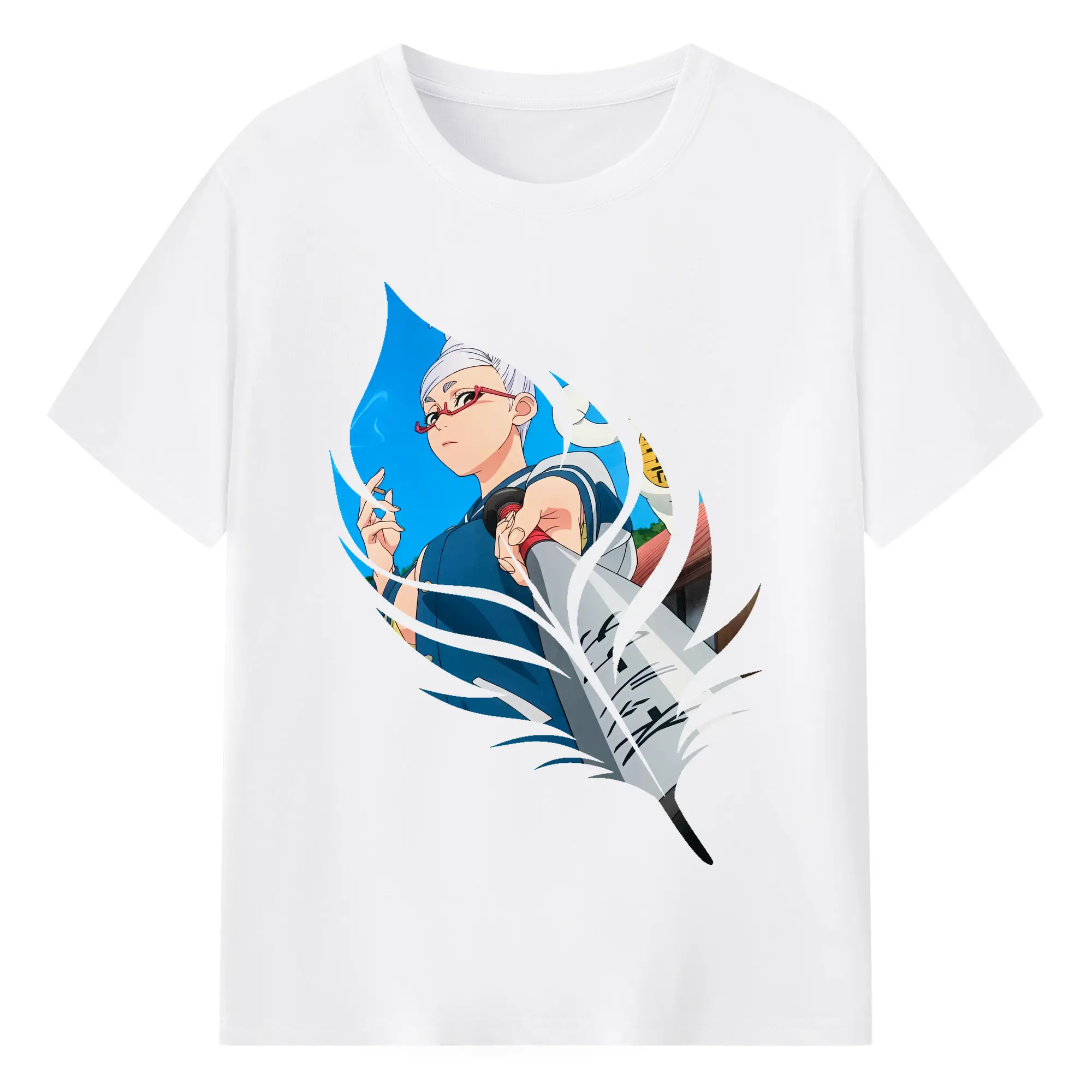 ダンダダン グッズ,綾瀬星子 - 綿100％ 半袖Tシャツ ・ フロントプリント ・ 快適 通気性 ・ 日常使い 散歩 スポーツ用