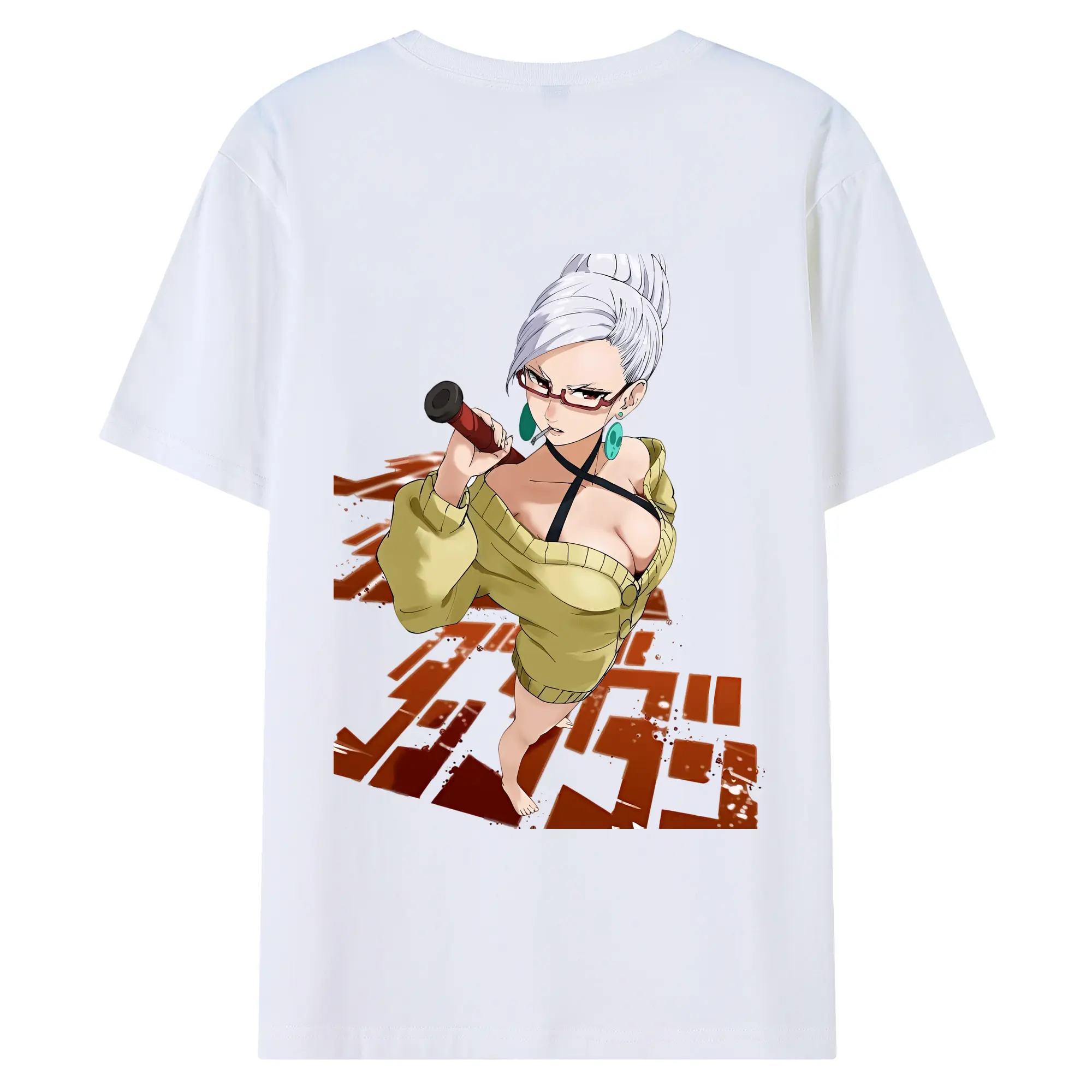 ダンダダン グッズ,綾瀬星子 - 綿100％ 半袖Tシャツ ・ バックプリント ・ 快適 通気性 ・ 日常使い 散歩 スポーツ用