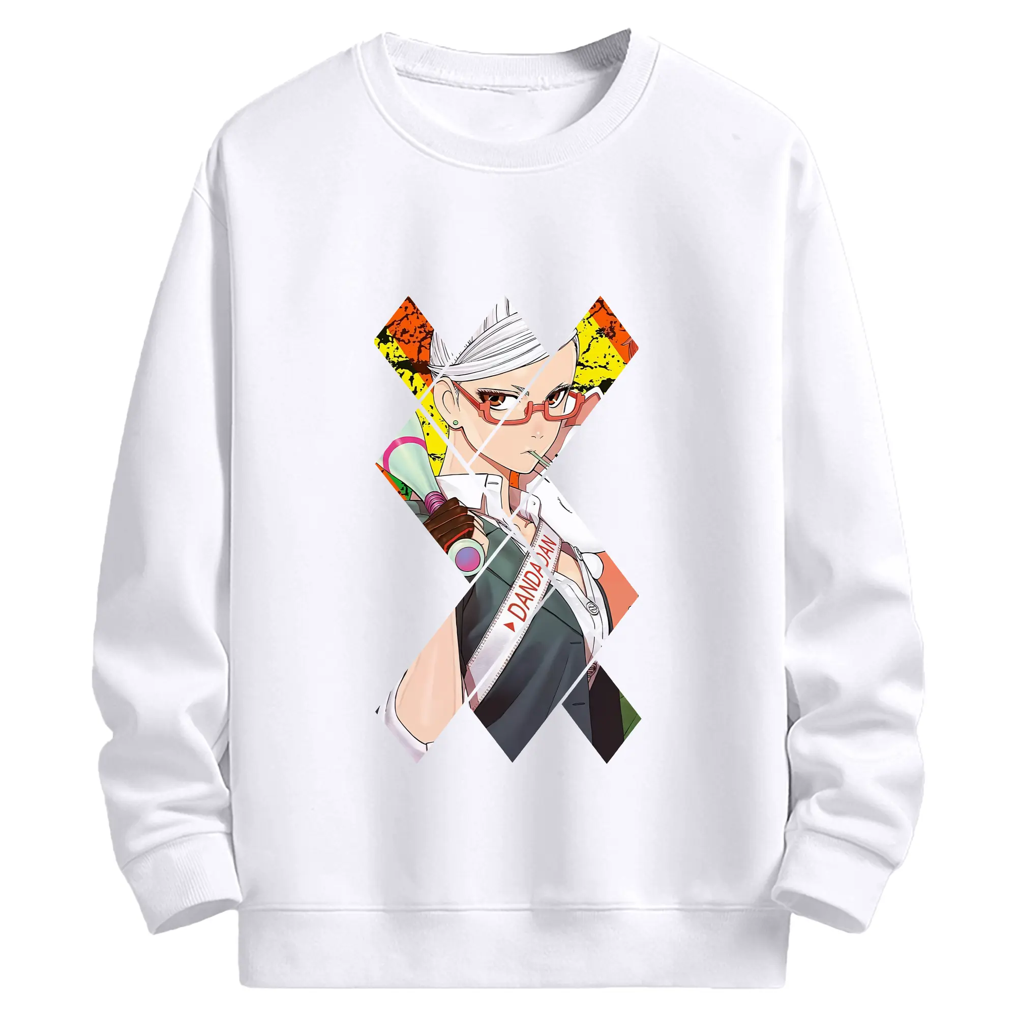 ダンダダン グッズ,綾瀬星子 - 高品質 クルーネック スウェット ・ コットン59％ ポリエステル41％ ・ ユニセックス 長袖 トレーナー ・ カジュアル デイリー スポーツ 散歩用