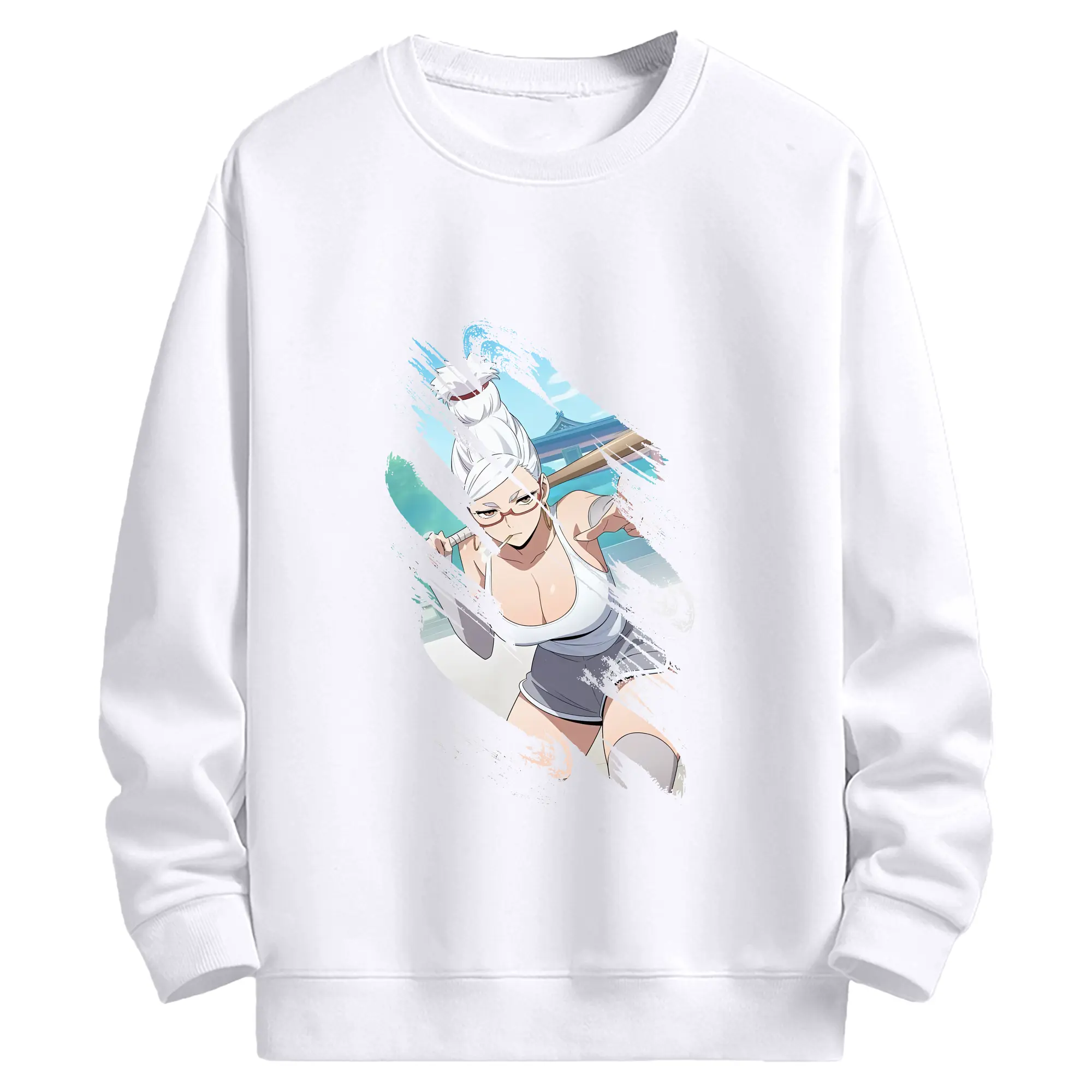 ダンダダン グッズ,綾瀬星子 - 高品質 クルーネック スウェット ・ コットン59％ ポリエステル41％ ・ ユニセックス 長袖 トレーナー ・ カジュアル デイリー スポーツ 散歩用