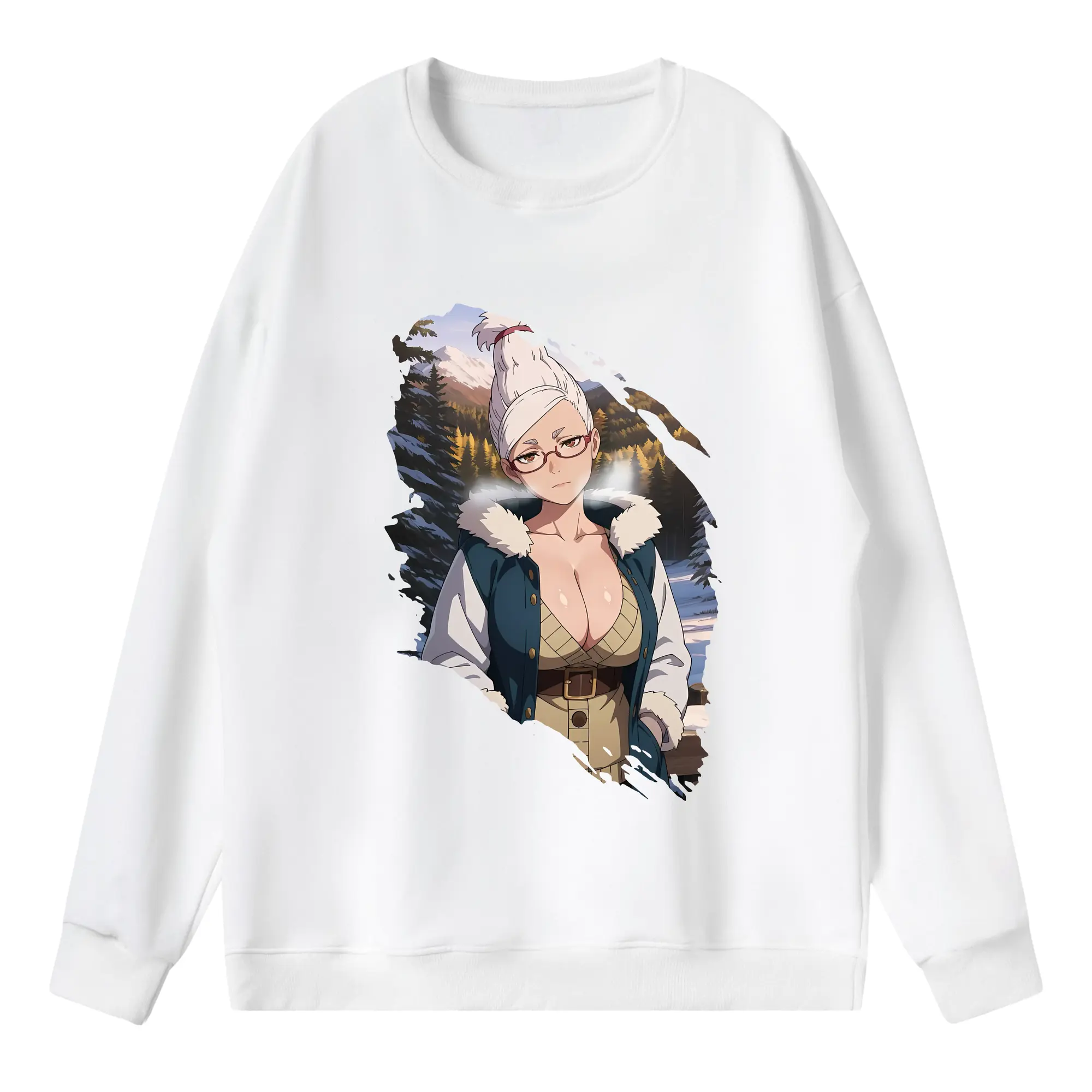 ダンダダン グッズ,綾瀬星子 - 薄手 クルーネック スウェット 裏毛260g · ポリエステル 春秋向け カジュアル 男女兼用 · トレーナー デイリー スポーツ 散歩に最適