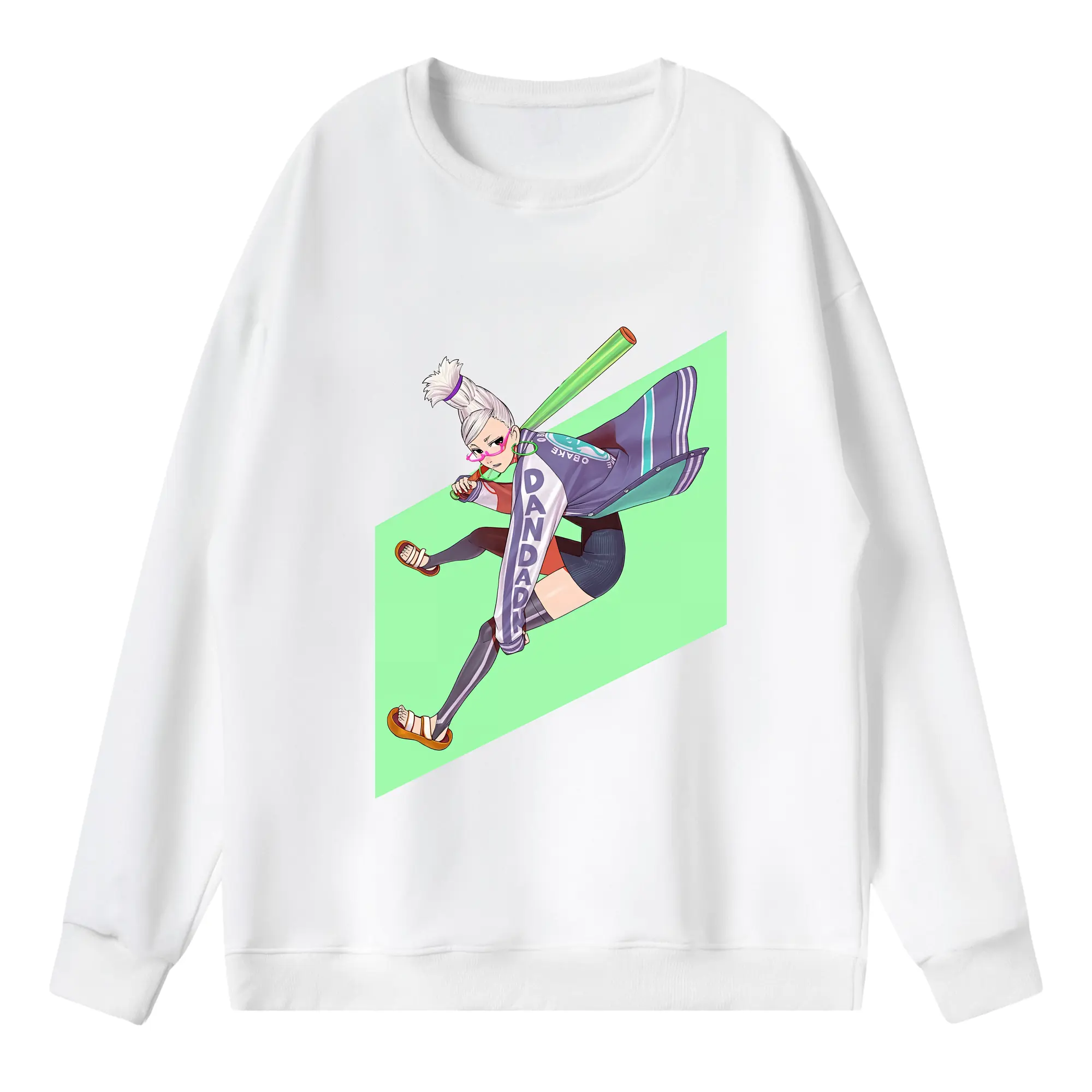 ダンダダン グッズ,綾瀬星子 - 薄手 クルーネック スウェット 裏毛260g · ポリエステル 春秋向け カジュアル 男女兼用 · トレーナー デイリー スポーツ 散歩に最適