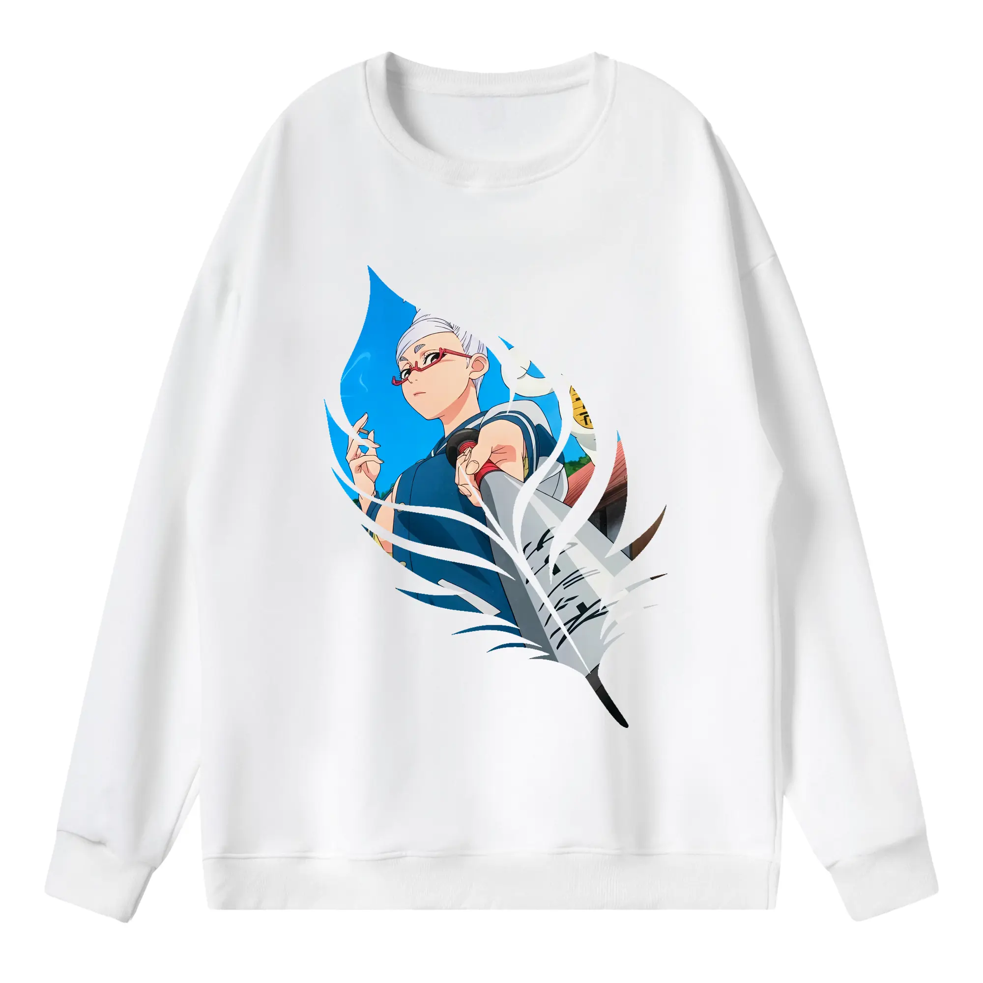 ダンダダン グッズ,綾瀬星子 - 薄手 クルーネック スウェット 裏毛260g · ポリエステル 春秋向け カジュアル 男女兼用 · トレーナー デイリー スポーツ 散歩に最適