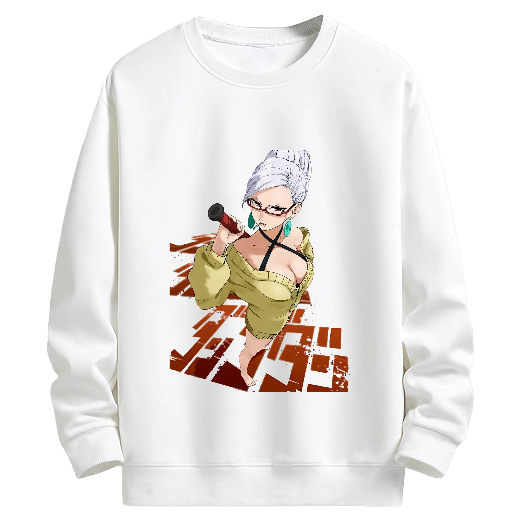 ダンダダン グッズ,綾瀬星子 - キッズ クルーネックスウェットシャツ ・ フロントプリント ・ 綿80％ ポリエステル20％ ・ 快適 通学 スポーツ 日常使い お散歩用