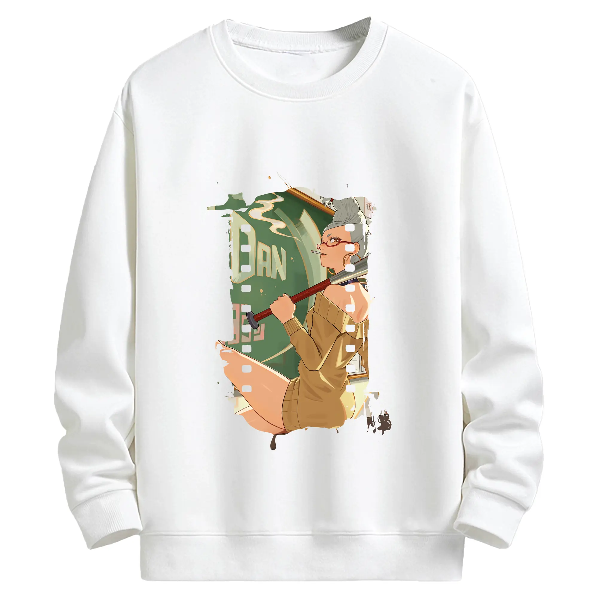 ダンダダン グッズ,綾瀬星子 - キッズ クルーネックスウェットシャツ ・ フロントプリント ・ 綿80％ ポリエステル20％ ・ 快適 通学 スポーツ 日常使い お散歩用