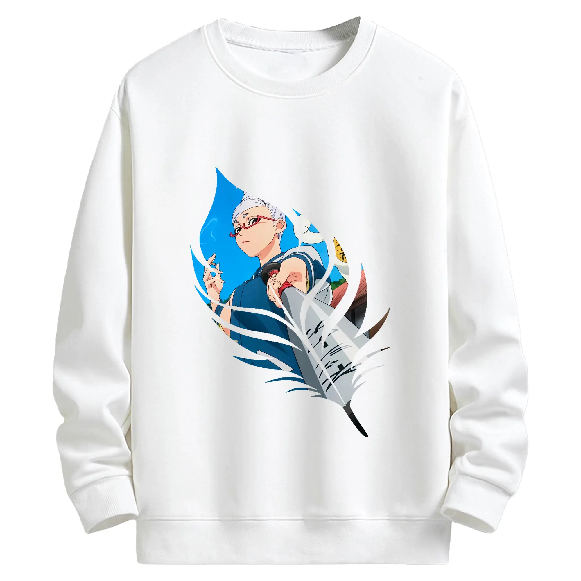 ダンダダン グッズ,綾瀬星子 - キッズ クルーネックスウェットシャツ ・ フロントプリント ・ 綿80％ ポリエステル20％ ・ 快適 通学 スポーツ 日常使い お散歩用