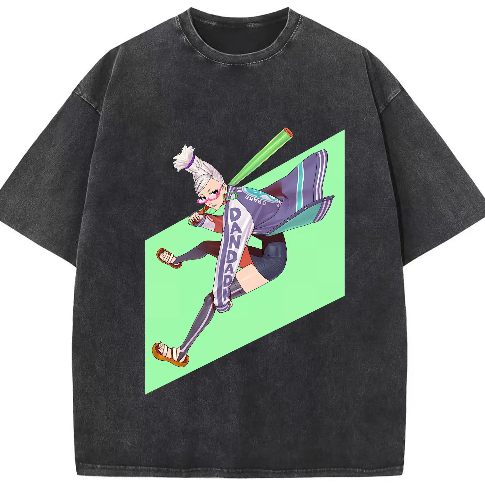 ダンダダン グッズ,綾瀬星子 - 綿100％ ヴィンテージ風 半袖Tシャツ ・ フロントプリント ・ 柔らか肌触り ・ 通気性 快適 ・ スポーツ カジュアル 外出用