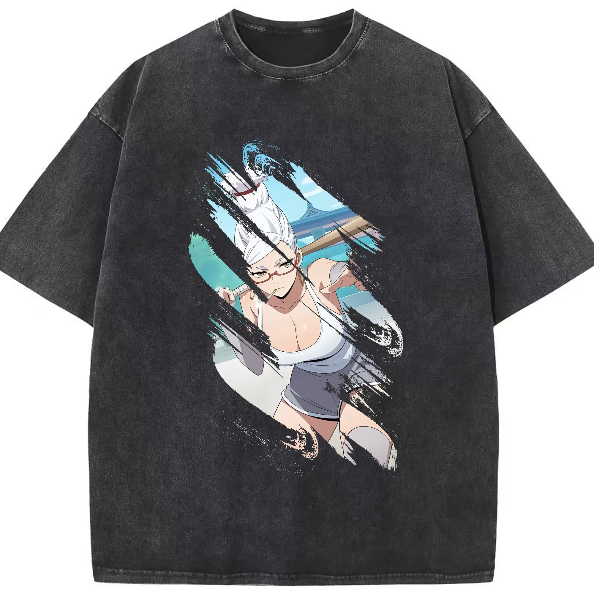 ダンダダン グッズ,綾瀬星子 - 綿100％ ヴィンテージ風 半袖Tシャツ ・ フロントプリント ・ 柔らか肌触り ・ 通気性 快適 ・ スポーツ カジュアル 外出用