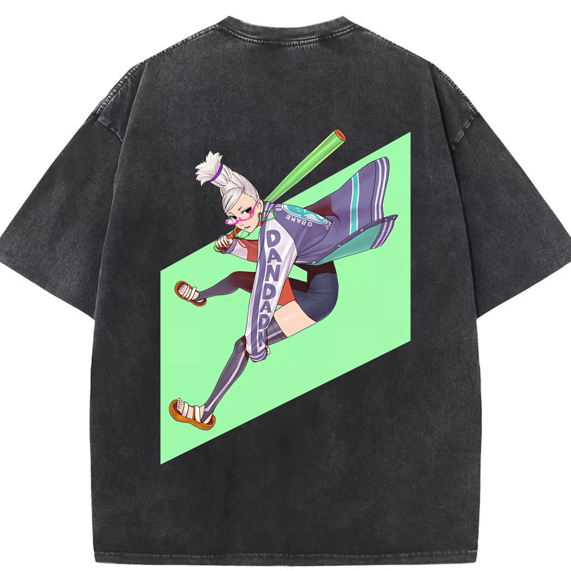 ダンダダン グッズ,綾瀬星子 - 綿100％ ヴィンテージ風 半袖Tシャツ ・ 背面プリント ・ 柔らか肌触り ・ 通気性 快適 ・ スポーツ カジュアル 外出用