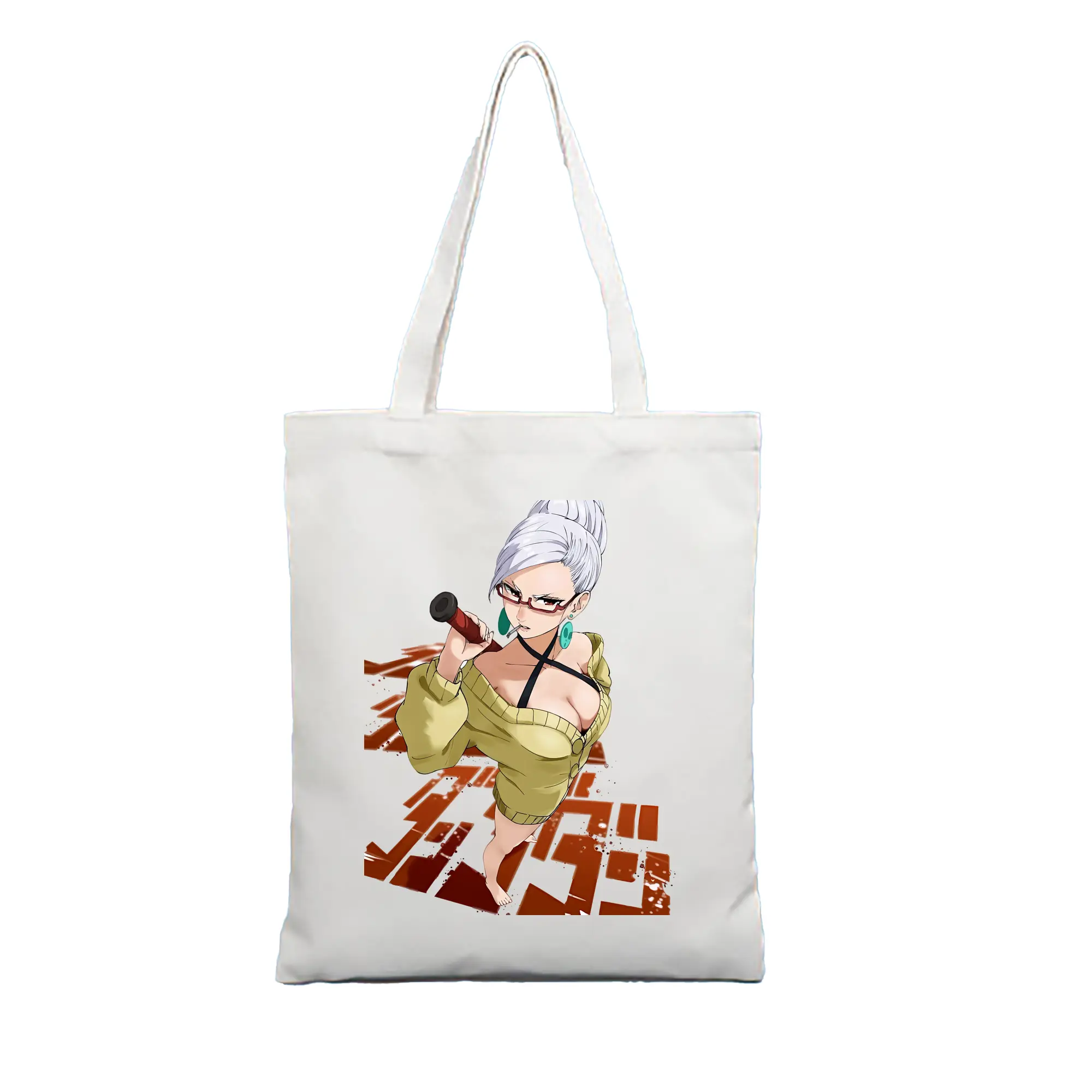 ダンダダン グッズ,綾瀬星子 - 縦型キャンバス手提げバッグ（トートバッグ） ・ キャンバス素材 ・ ショッピング用 ・ 軽量 丈夫 お手入れ簡単