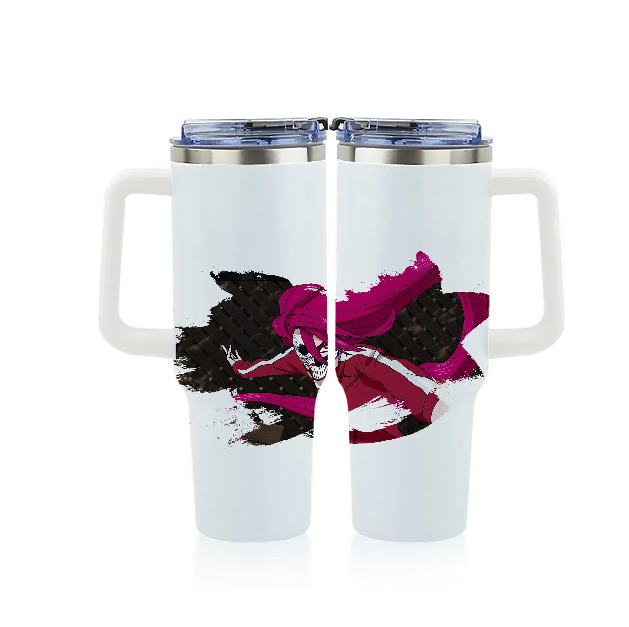 ダンダダン グッズ,白鳥愛羅 - 1200mL フルプリント車用タンブラー ・ 304ステンレス 内側 ・ 201ステンレス 外側 ・ 保温 保冷 ・ 通勤 ドライブ アウトドア用