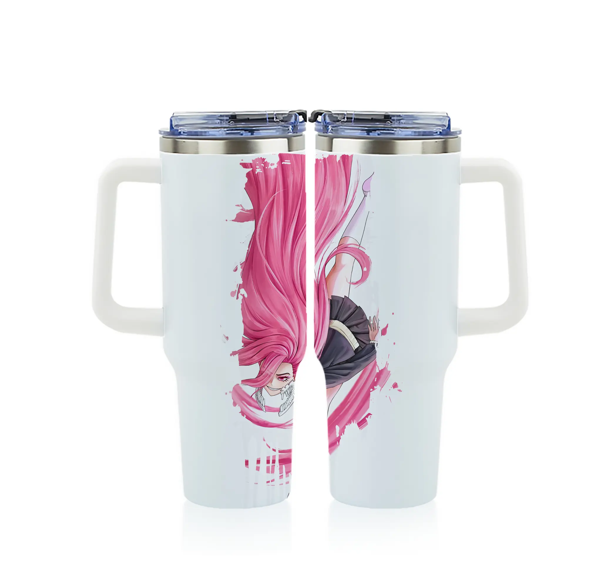 ダンダダン グッズ,白鳥愛羅 - 1200mL フルプリント車用タンブラー ・ 304ステンレス 内側 ・ 201ステンレス 外側 ・ 保温 保冷 ・ 通勤 ドライブ アウトドア用