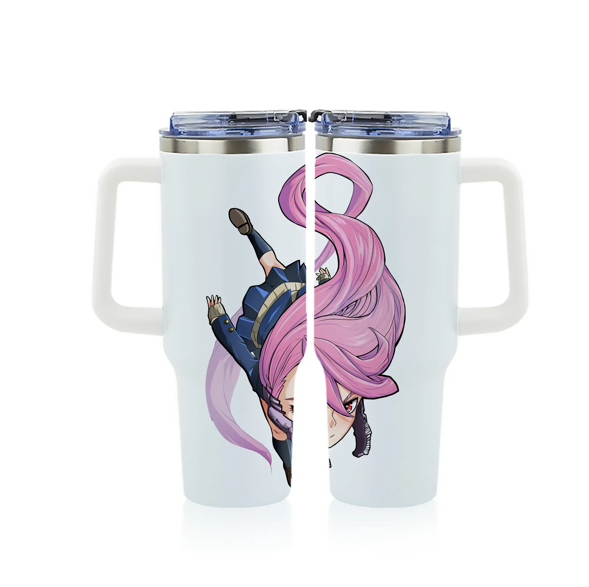 ダンダダン グッズ,白鳥愛羅 - 1200mL フルプリント車用タンブラー ・ 304ステンレス 内側 ・ 201ステンレス 外側 ・ 保温 保冷 ・ 通勤 ドライブ アウトドア用