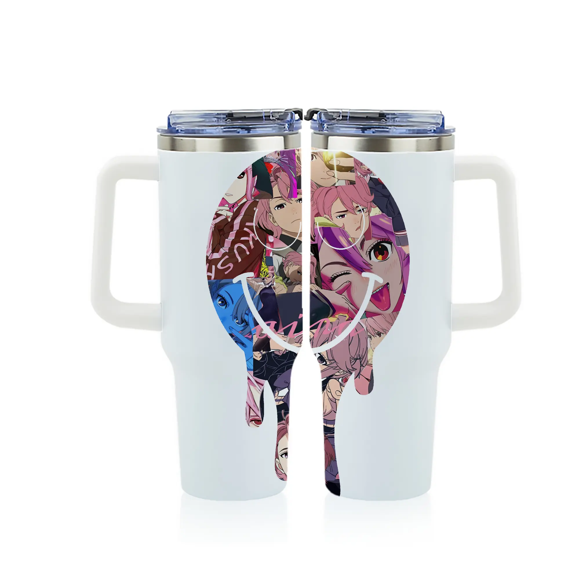 ダンダダン グッズ,白鳥愛羅 - 1200mL フルプリント車用タンブラー ・ 304ステンレス 内側 ・ 201ステンレス 外側 ・ 保温 保冷 ・ 通勤 ドライブ アウトドア用