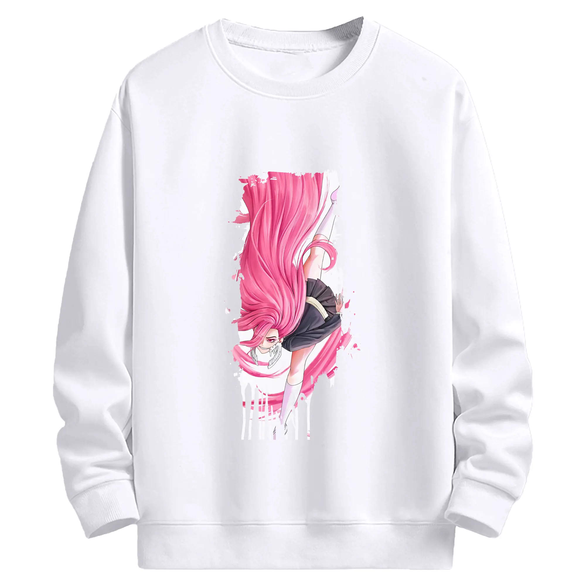 ダンダダン グッズ,白鳥愛羅 - 高品質 クルーネック スウェット ・ コットン59％ ポリエステル41％ ・ ユニセックス 長袖 トレーナー ・ カジュアル デイリー スポーツ 散歩用