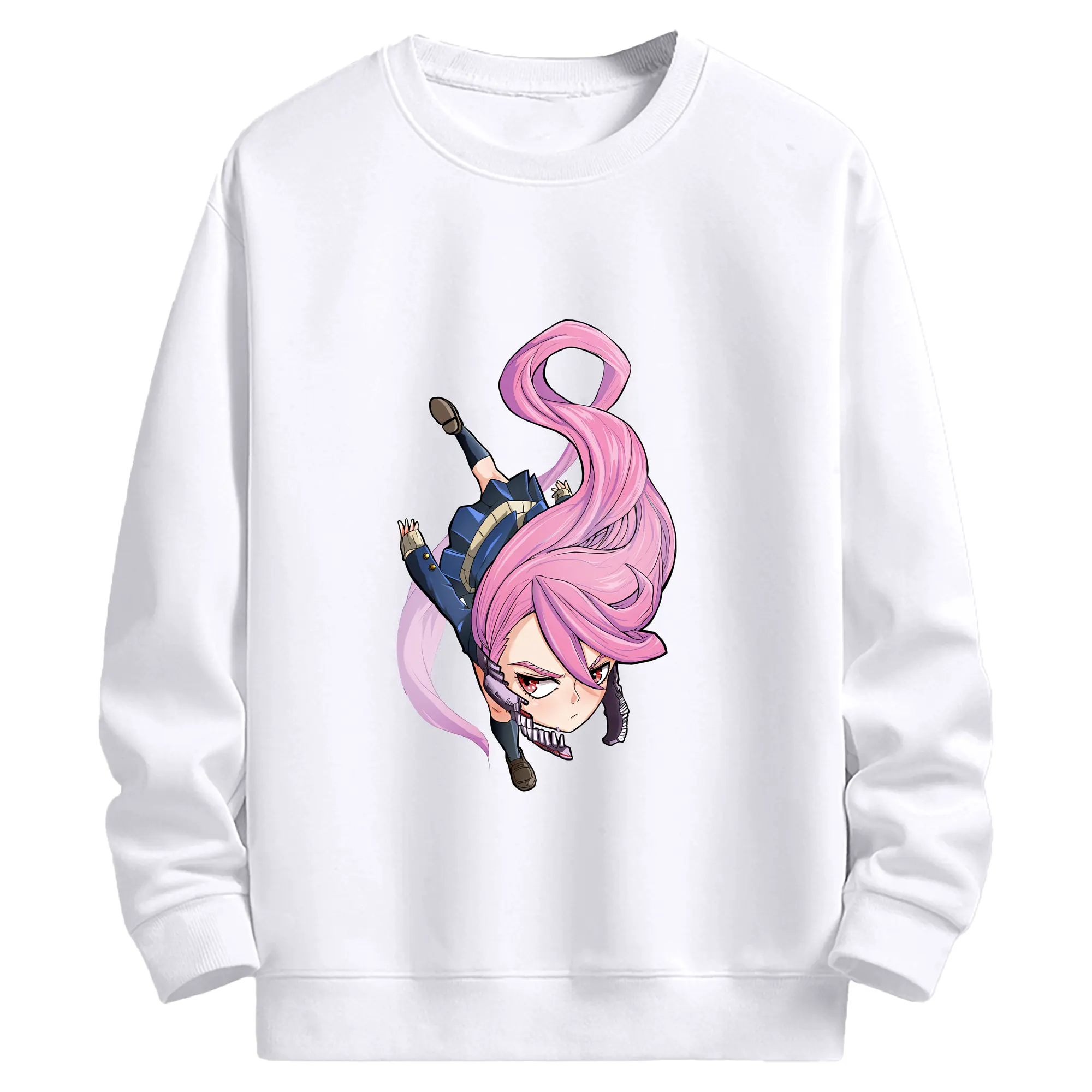 ダンダダン グッズ,白鳥愛羅 - 高品質 クルーネック スウェット ・ コットン59％ ポリエステル41％ ・ ユニセックス 長袖 トレーナー ・ カジュアル デイリー スポーツ 散歩用