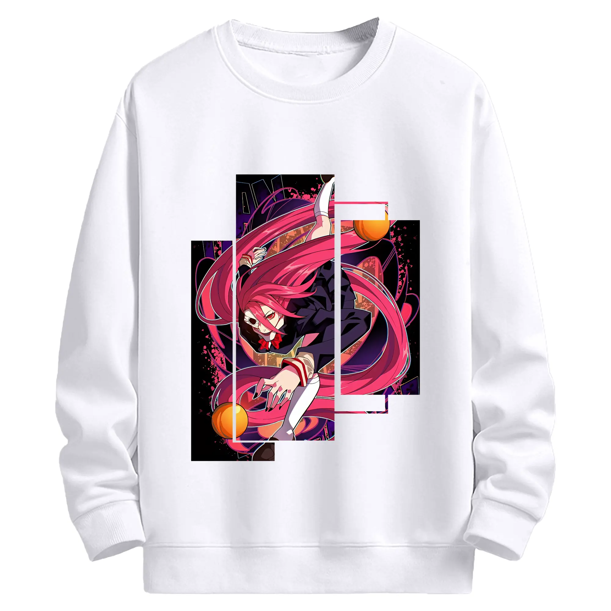 ダンダダン グッズ,白鳥愛羅 - 高品質 クルーネック スウェット ・ コットン59％ ポリエステル41％ ・ ユニセックス 長袖 トレーナー ・ カジュアル デイリー スポーツ 散歩用