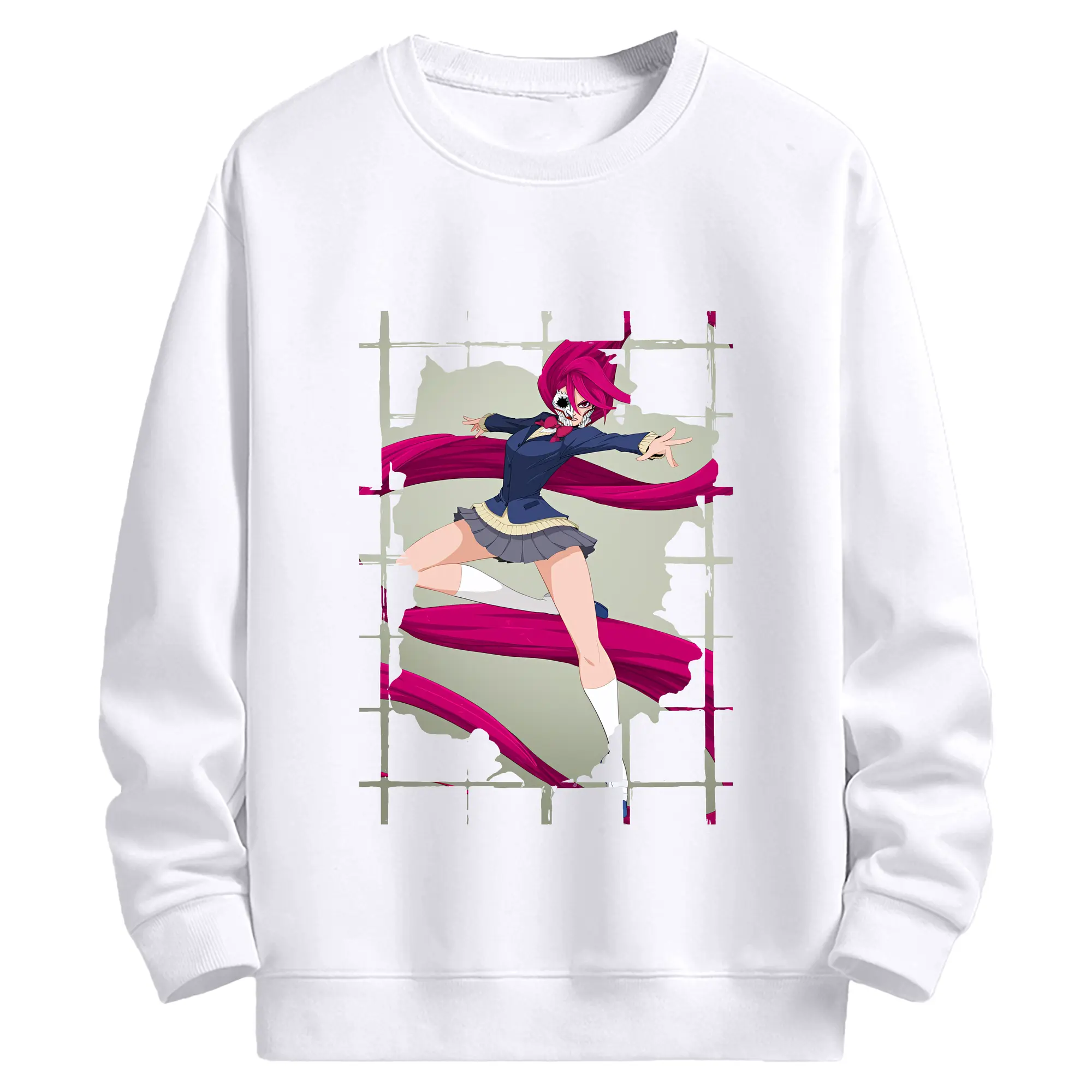 ダンダダン グッズ,白鳥愛羅 - 高品質 クルーネック スウェット ・ コットン59％ ポリエステル41％ ・ ユニセックス 長袖 トレーナー ・ カジュアル デイリー スポーツ 散歩用