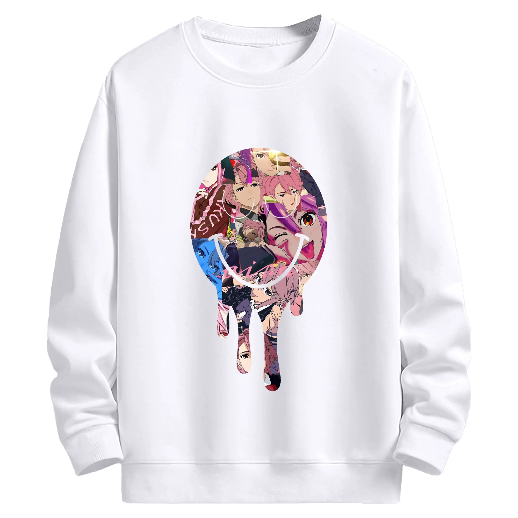 ダンダダン グッズ,白鳥愛羅 - 高品質 クルーネック スウェット ・ コットン59％ ポリエステル41％ ・ ユニセックス 長袖 トレーナー ・ カジュアル デイリー スポーツ 散歩用