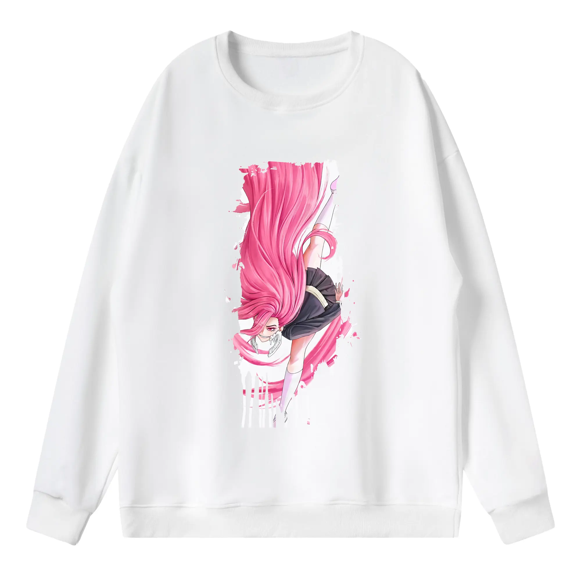 ダンダダン グッズ,白鳥愛羅 - 薄手 クルーネック スウェット 裏毛260g · ポリエステル 春秋向け カジュアル 男女兼用 · トレーナー デイリー スポーツ 散歩に最適