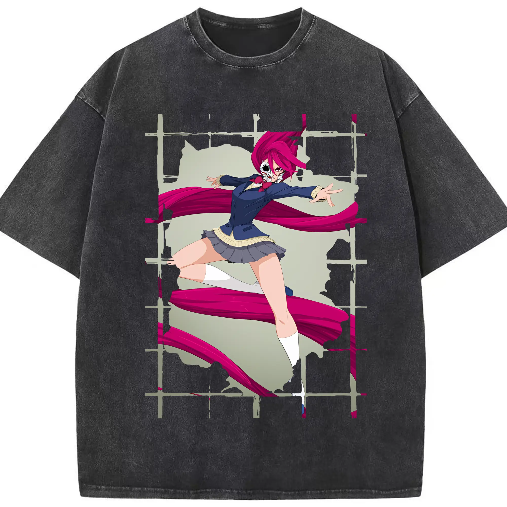 ダンダダン グッズ,白鳥愛羅 - 綿100％ ヴィンテージ風 半袖Tシャツ ・ フロントプリント ・ 柔らか肌触り ・ 通気性 快適 ・ スポーツ カジュアル 外出用