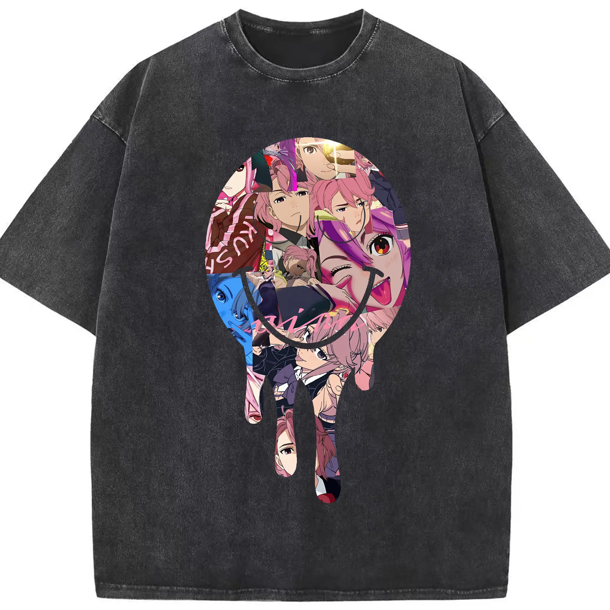 ダンダダン グッズ,白鳥愛羅 - 綿100％ ヴィンテージ風 半袖Tシャツ ・ フロントプリント ・ 柔らか肌触り ・ 通気性 快適 ・ スポーツ カジュアル 外出用