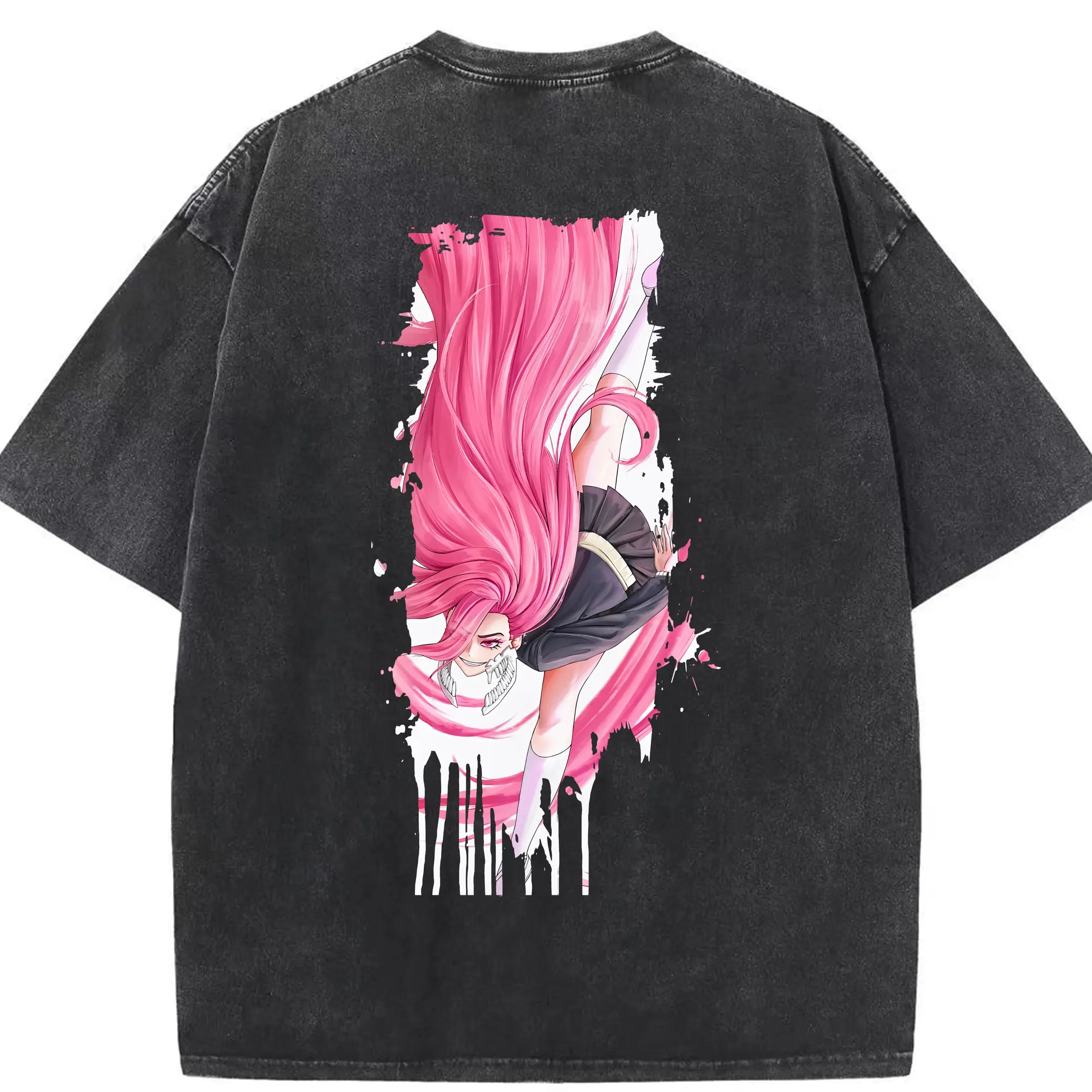 ダンダダン グッズ,白鳥愛羅 - 綿100％ ヴィンテージ風 半袖Tシャツ ・ 背面プリント ・ 柔らか肌触り ・ 通気性 快適 ・ スポーツ カジュアル 外出用