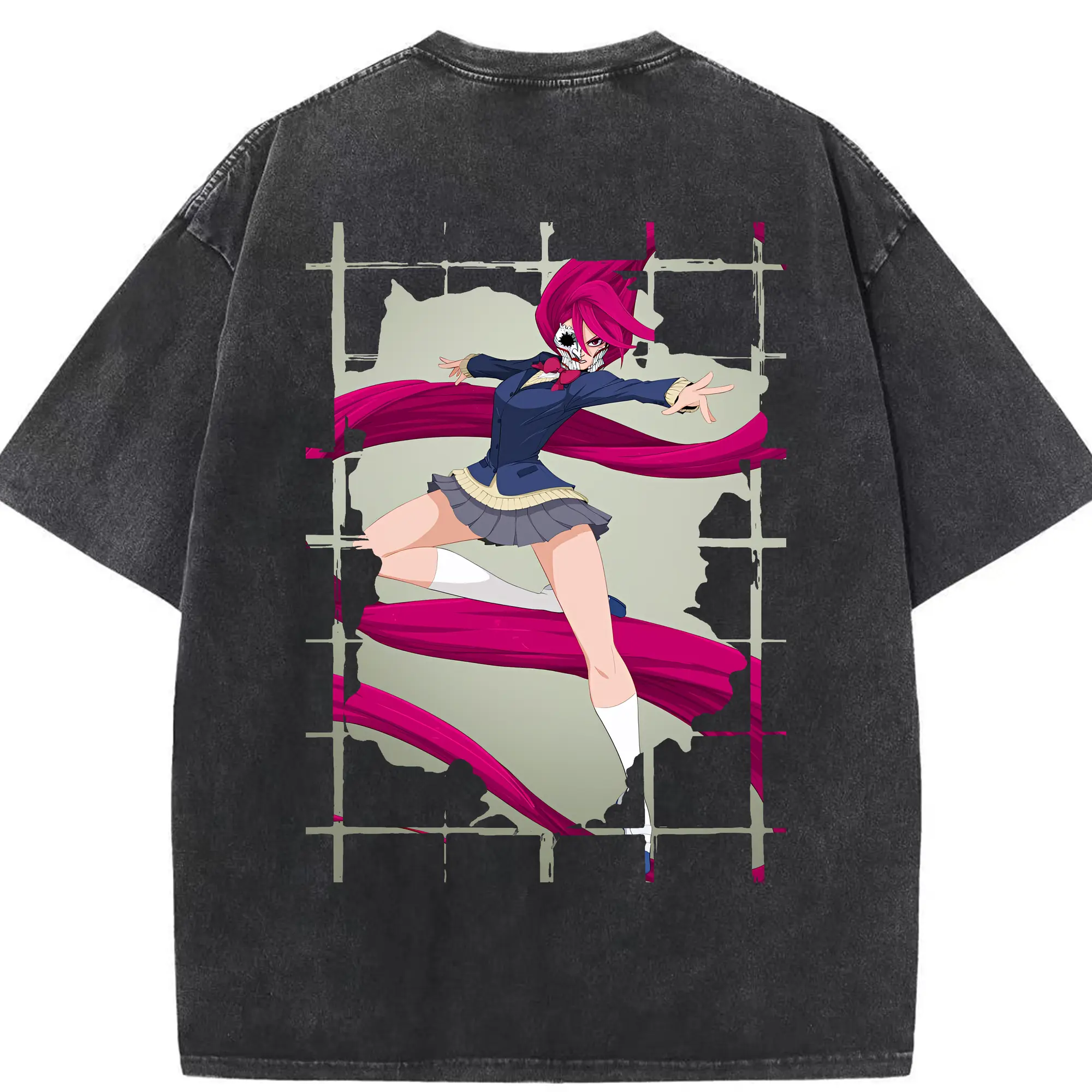 ダンダダン グッズ,白鳥愛羅 - 綿100％ ヴィンテージ風 半袖Tシャツ ・ 背面プリント ・ 柔らか肌触り ・ 通気性 快適 ・ スポーツ カジュアル 外出用