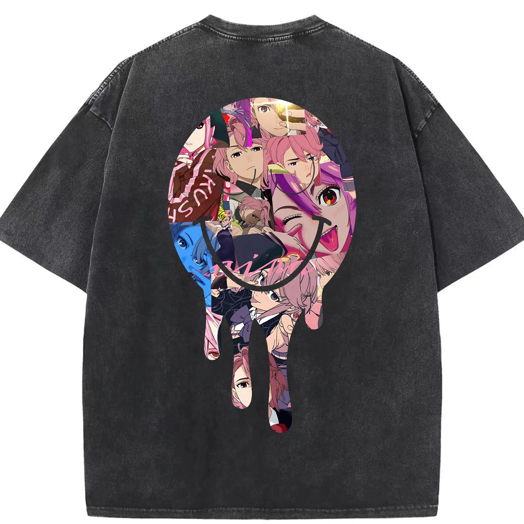 ダンダダン グッズ,白鳥愛羅 - 綿100％ ヴィンテージ風 半袖Tシャツ ・ 背面プリント ・ 柔らか肌触り ・ 通気性 快適 ・ スポーツ カジュアル 外出用