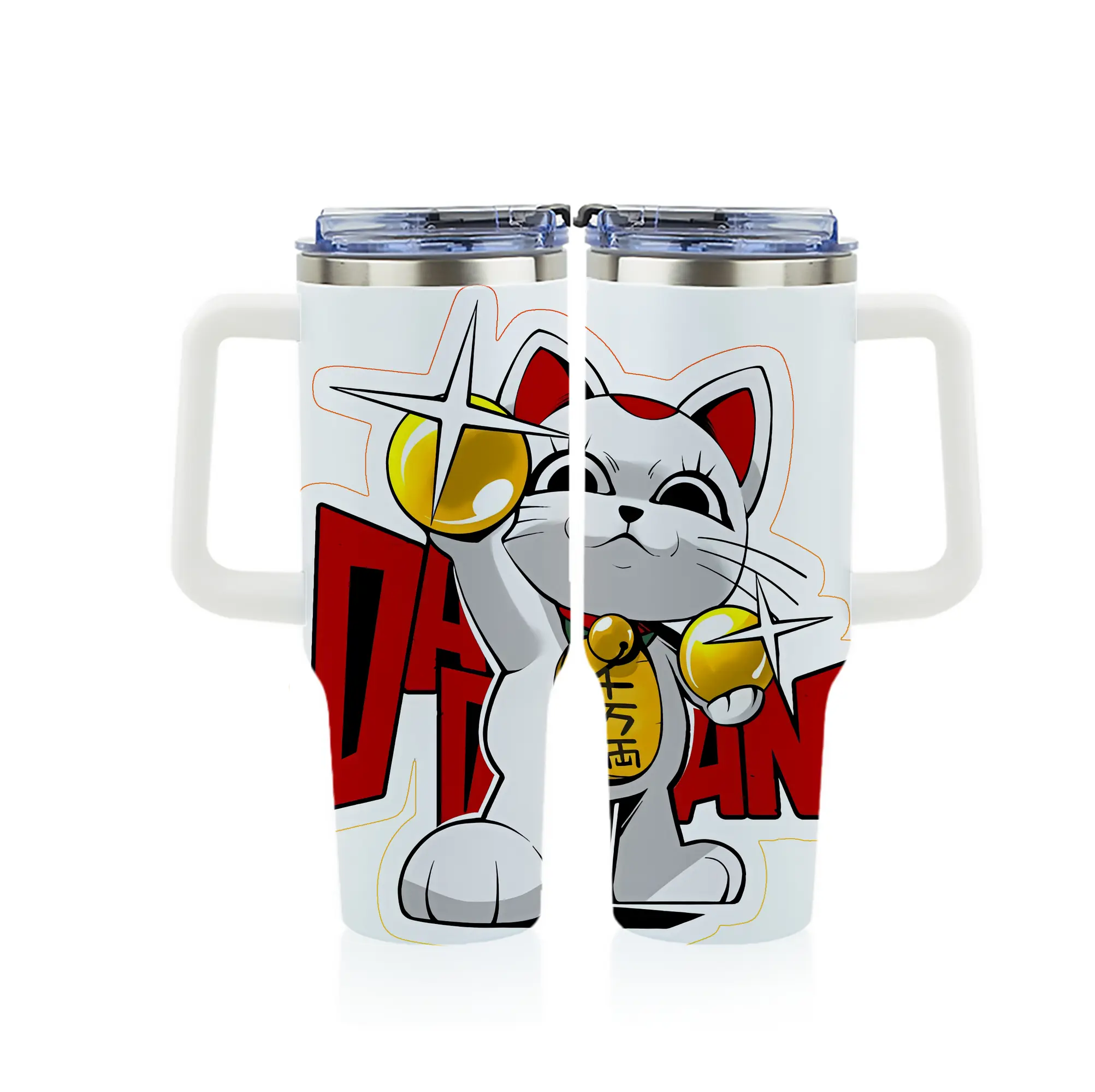 ダンダダン グッズ,ターボババア - 1200mL フルプリント車用タンブラー ・ 304ステンレス 内側 ・ 201ステンレス 外側 ・ 保温 保冷 ・ 通勤 ドライブ アウトドア用