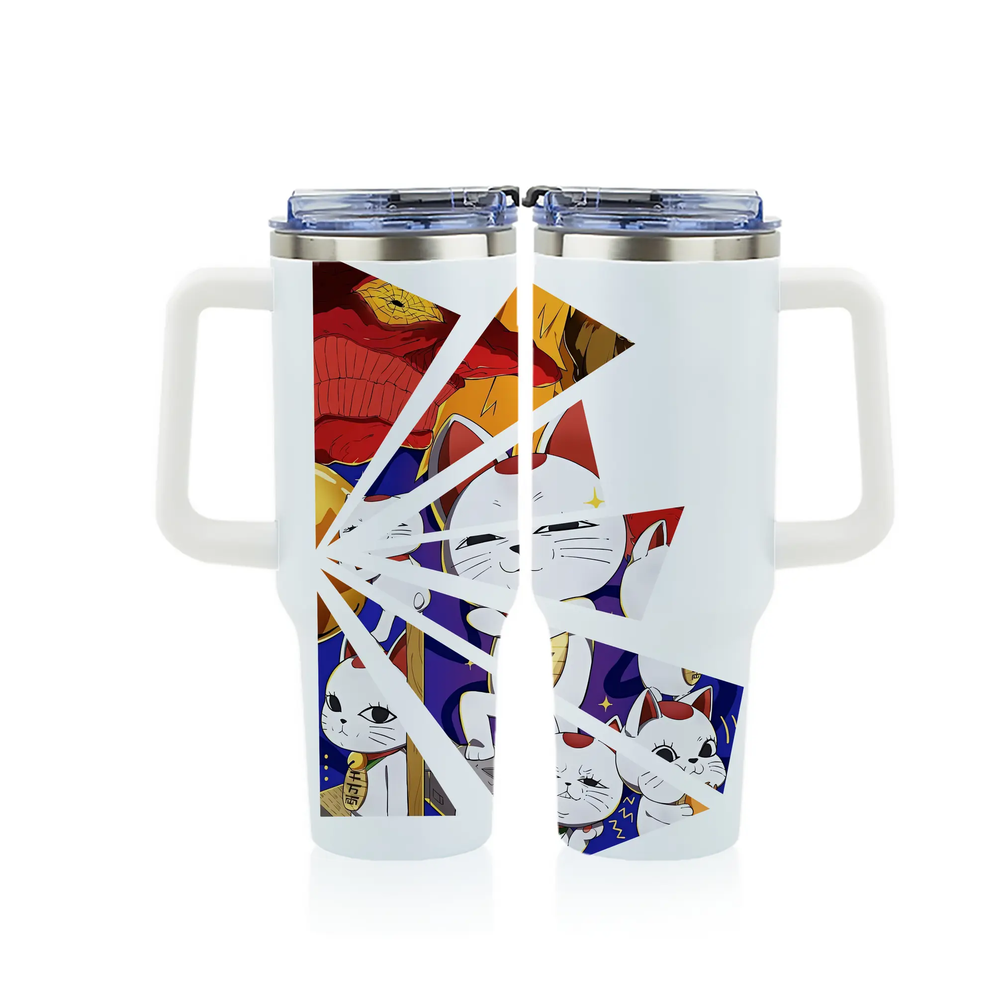 ダンダダン グッズ,ターボババア - 1200mL フルプリント車用タンブラー ・ 304ステンレス 内側 ・ 201ステンレス 外側 ・ 保温 保冷 ・ 通勤 ドライブ アウトドア用