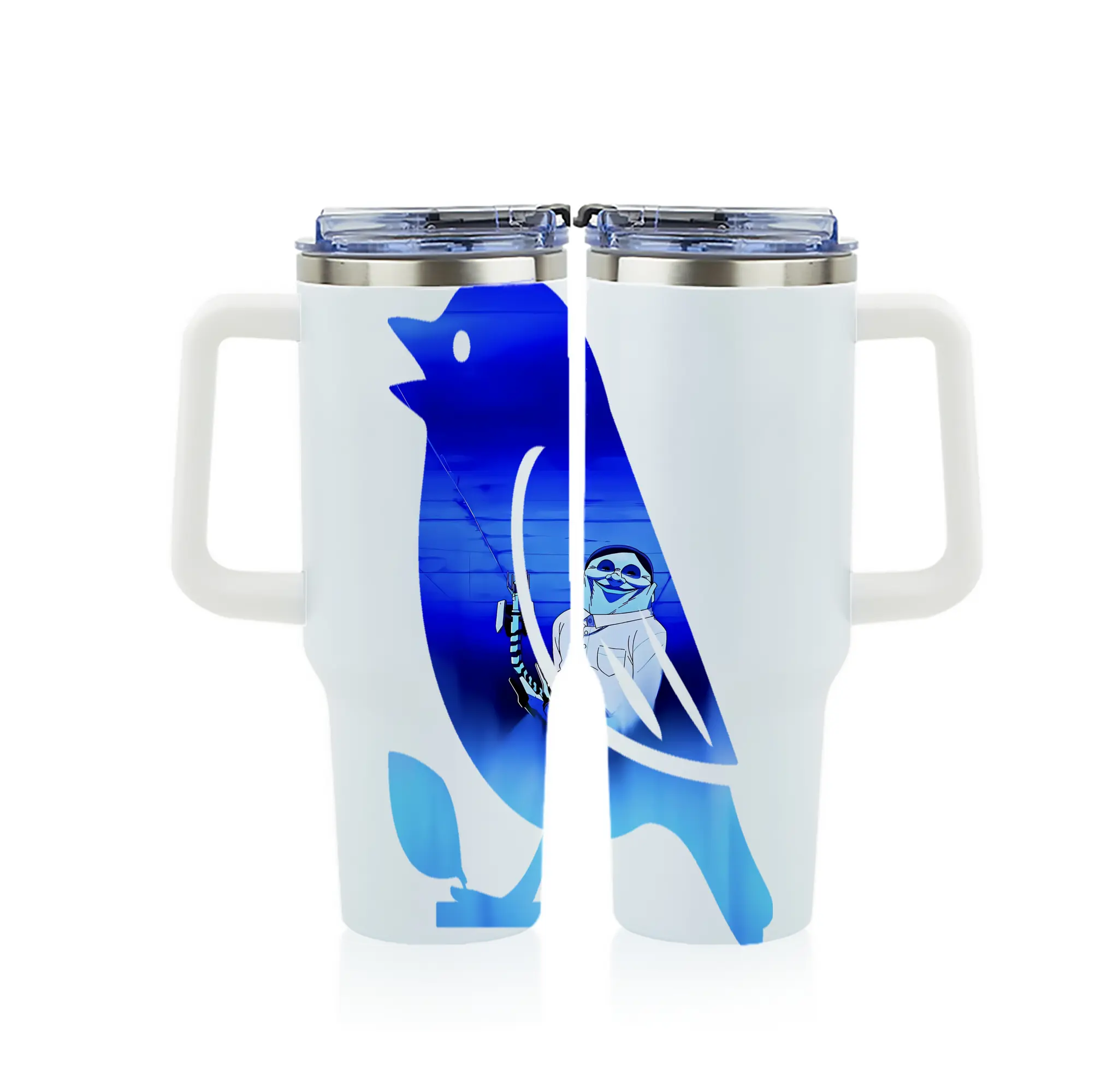 ダンダダン グッズ,セルポ星人 - 1200mL フルプリント車用タンブラー ・ 304ステンレス 内側 ・ 201ステンレス 外側 ・ 保温 保冷 ・ 通勤 ドライブ アウトドア用