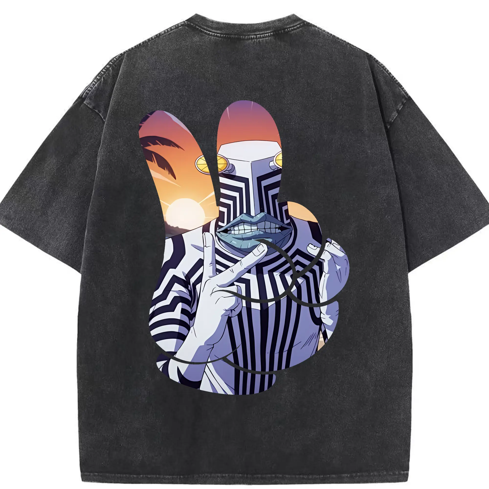 ダンダダン グッズ,セルポ星人 - 綿100％ ヴィンテージ風 半袖Tシャツ ・ 背面プリント ・ 柔らか肌触り ・ 通気性 快適 ・ スポーツ カジュアル 外出用