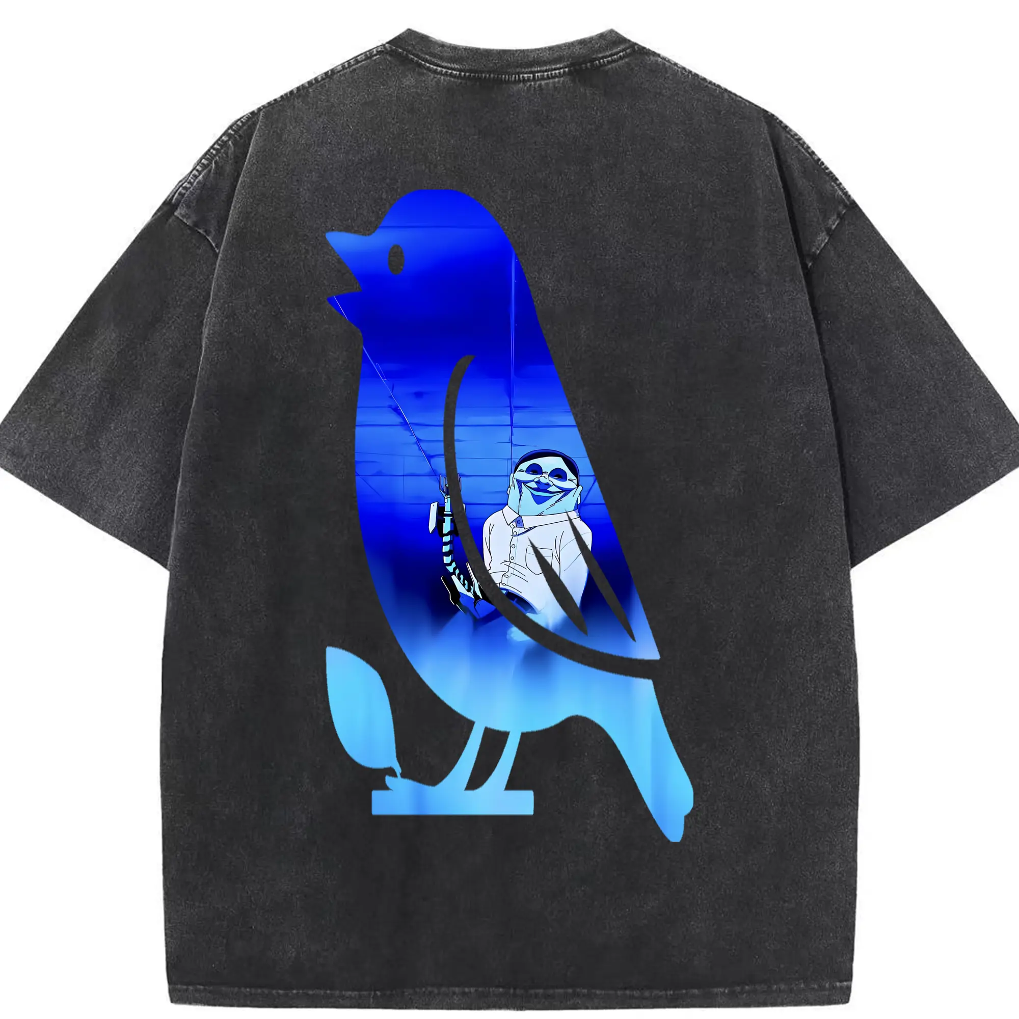 ダンダダン グッズ,セルポ星人 - 綿100％ ヴィンテージ風 半袖Tシャツ ・ 背面プリント ・ 柔らか肌触り ・ 通気性 快適 ・ スポーツ カジュアル 外出用