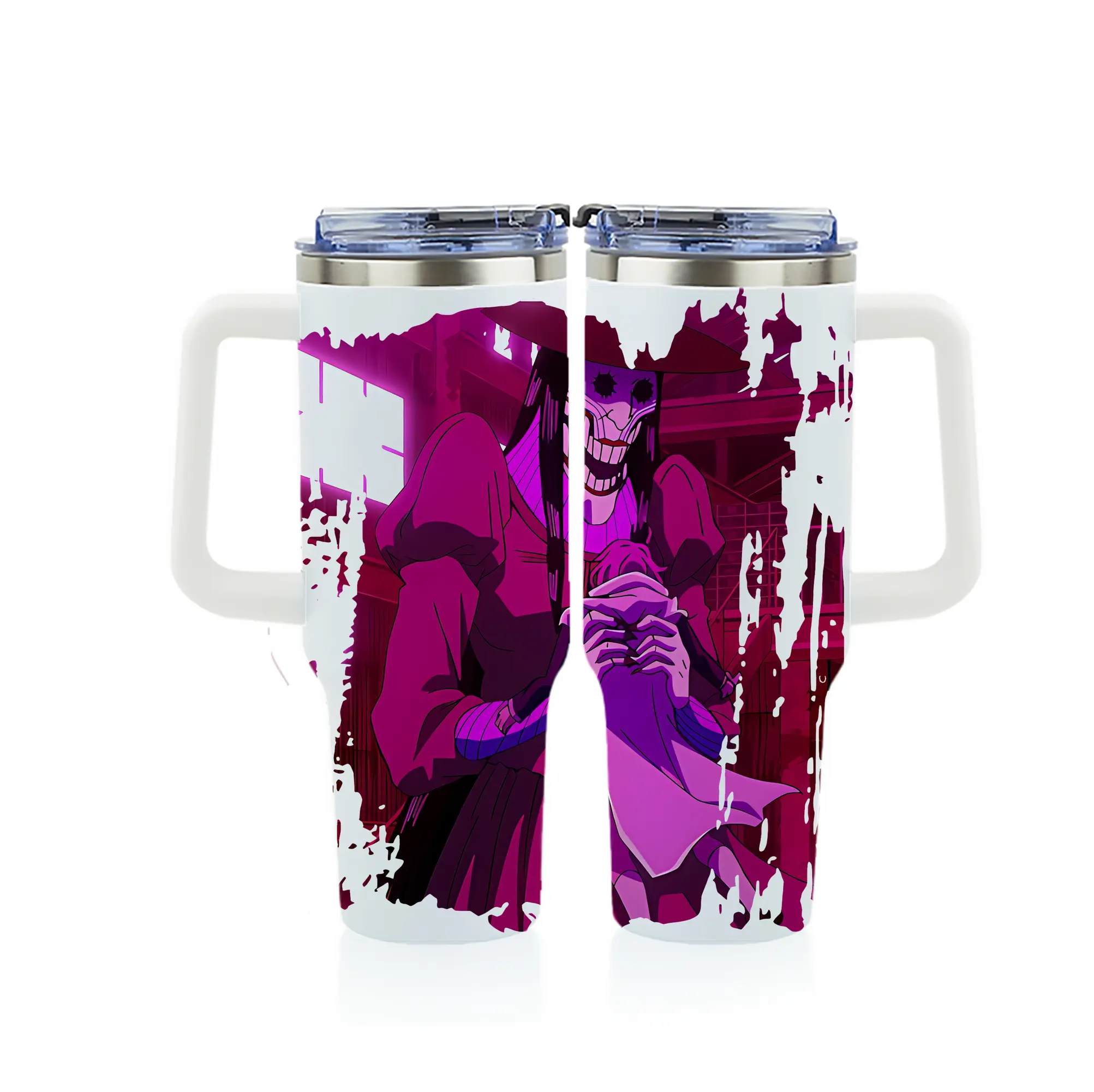 ダンダダン グッズ,アクロバティックさらさら - 1200mL フルプリント車用タンブラー ・ 304ステンレス 内側 ・ 201ステンレス 外側 ・ 保温 保冷 ・ 通勤 ドライブ アウトドア用