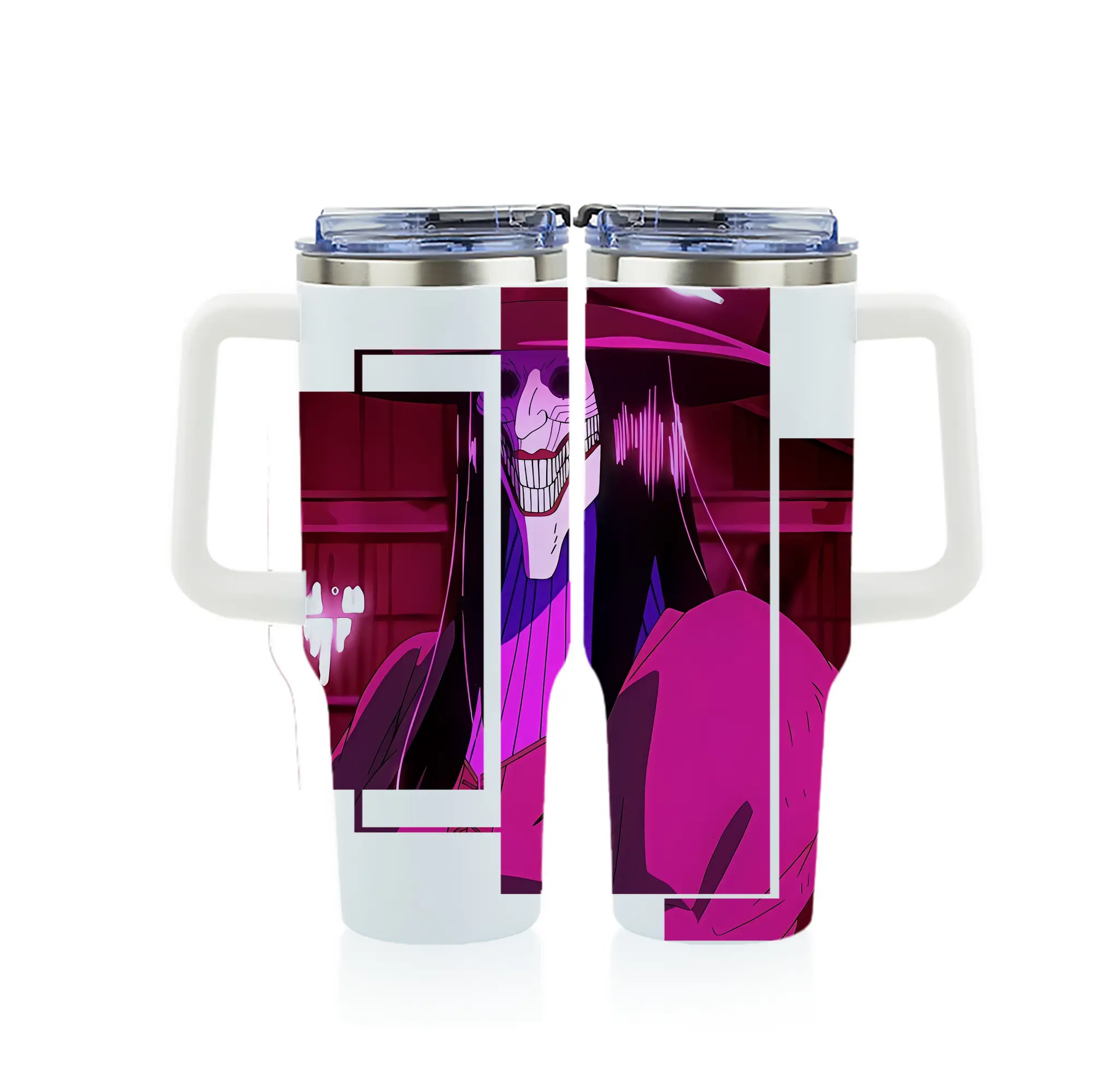 ダンダダン グッズ,アクロバティックさらさら - 1200mL フルプリント車用タンブラー ・ 304ステンレス 内側 ・ 201ステンレス 外側 ・ 保温 保冷 ・ 通勤 ドライブ アウトドア用