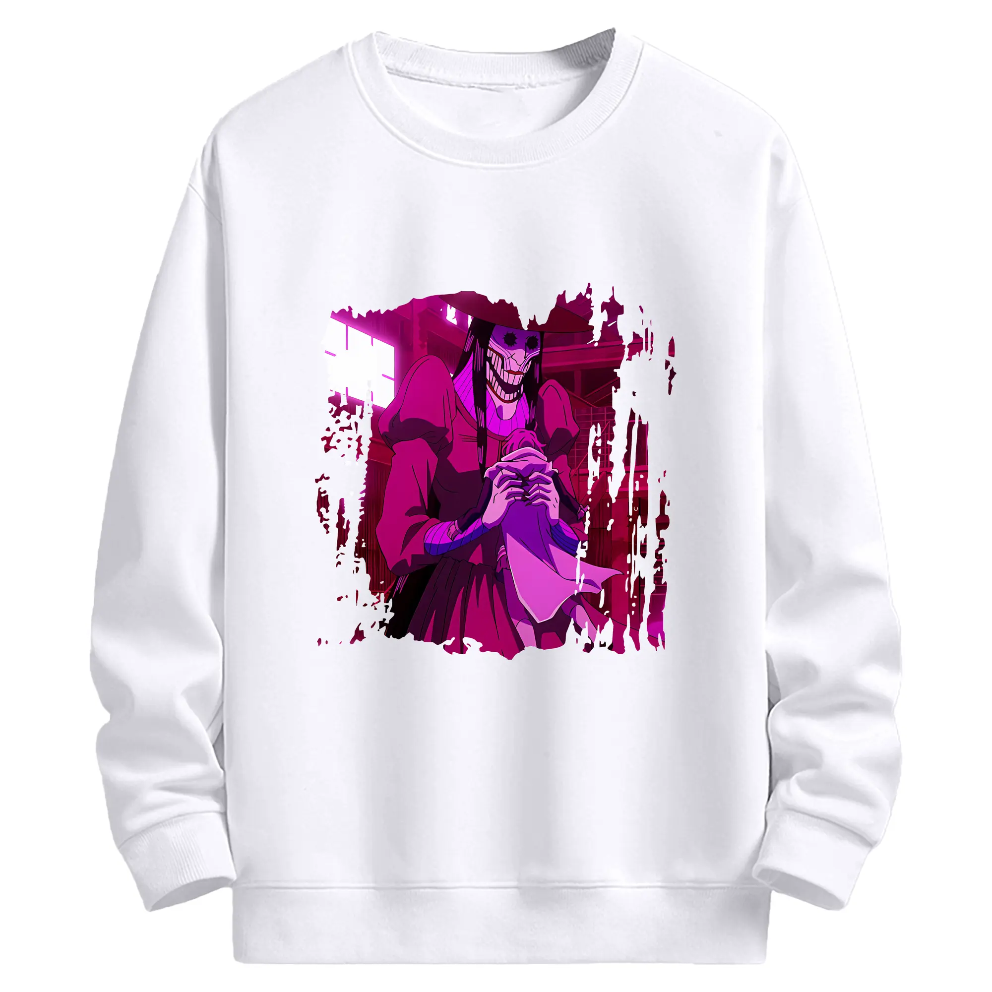 ダンダダン グッズ,アクロバティックさらさら - 高品質 クルーネック スウェット ・ コットン59％ ポリエステル41％ ・ ユニセックス 長袖 トレーナー ・ カジュアル デイリー スポーツ 散歩用