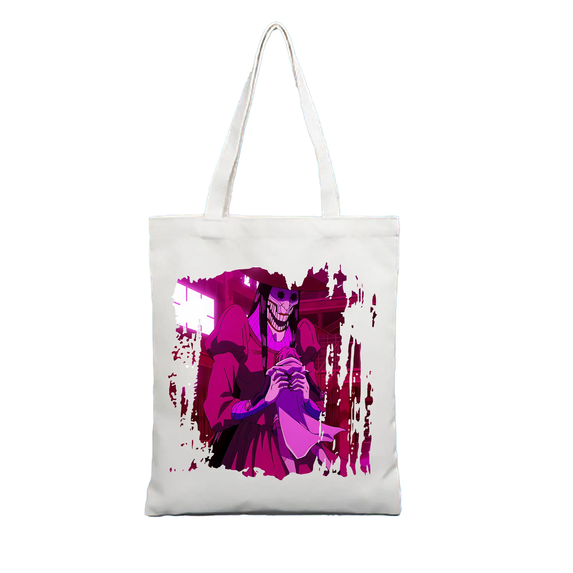 ダンダダン グッズ,アクロバティックさらさら - 縦型キャンバス手提げバッグ（トートバッグ） ・ キャンバス素材 ・ ショッピング用 ・ 軽量 丈夫 お手入れ簡単