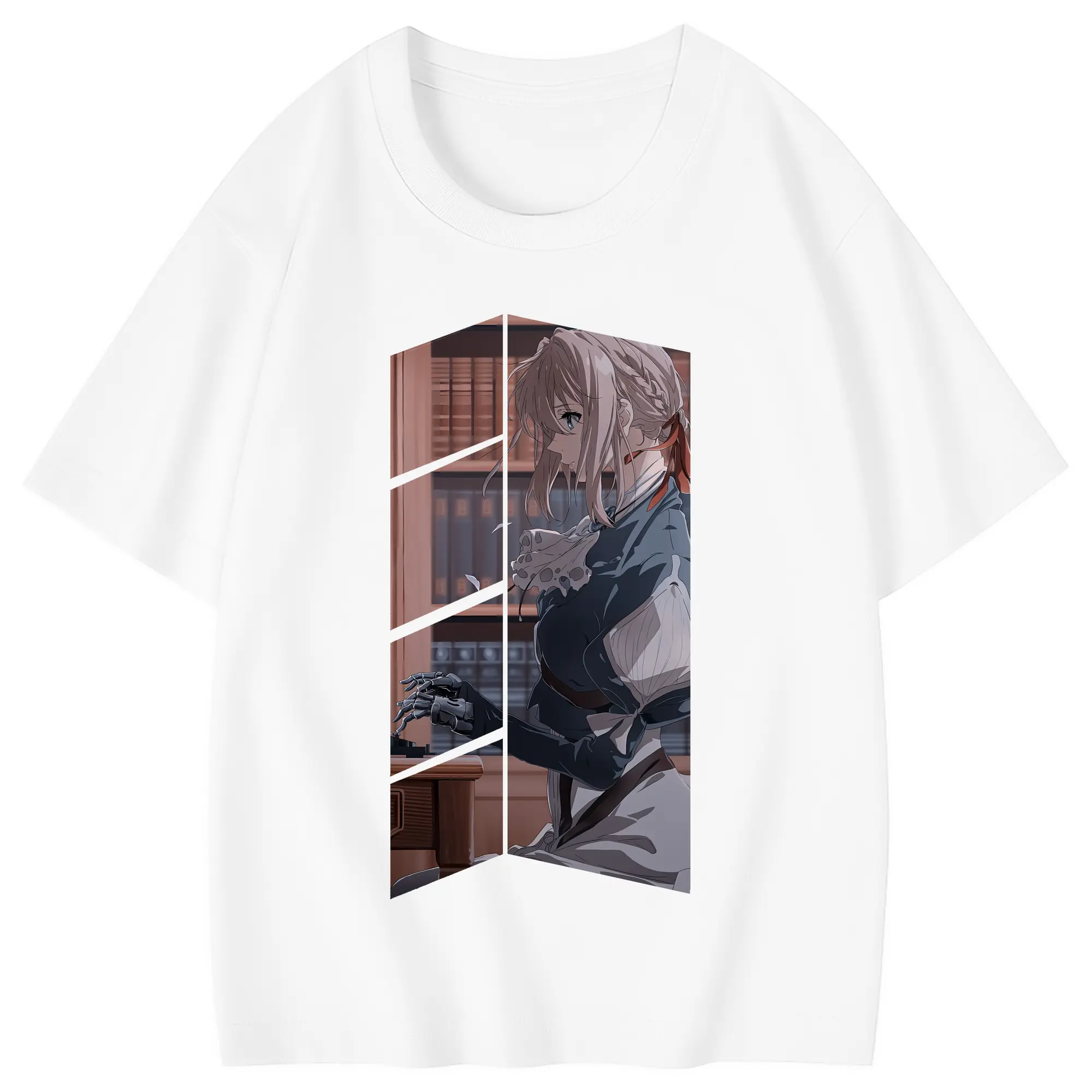 ヴァイオレット・エヴァーガーデン グッズ,ヴァイオレット・エヴァーガーデン - 綿100％ キッズTシャツ ・ フロントプリント ・ 快適 通気性 ・ スポーツ カジュアル 散歩用