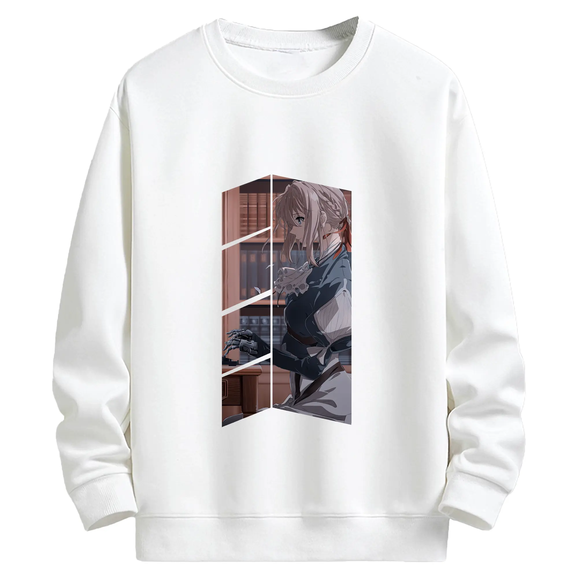 ヴァイオレット・エヴァーガーデン グッズ,ヴァイオレット・エヴァーガーデン - キッズ クルーネックスウェットシャツ ・ フロントプリント ・ 綿80％ ポリエステル20％ ・ 快適 通学 スポーツ 日常使い お散歩用