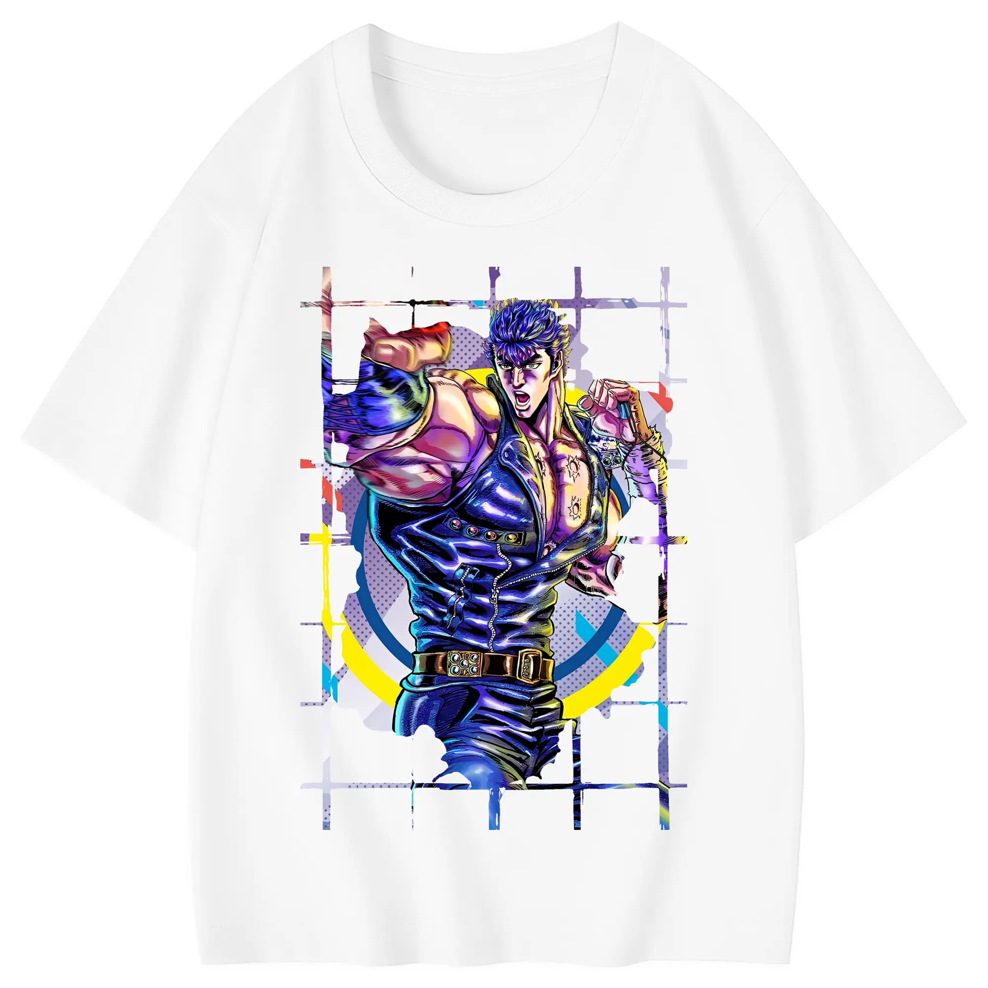 北斗の拳 グッズ,ケンシロウ - 綿100％ キッズTシャツ ・ フロントプリント ・ 快適 通気性 ・ スポーツ カジュアル 散歩用