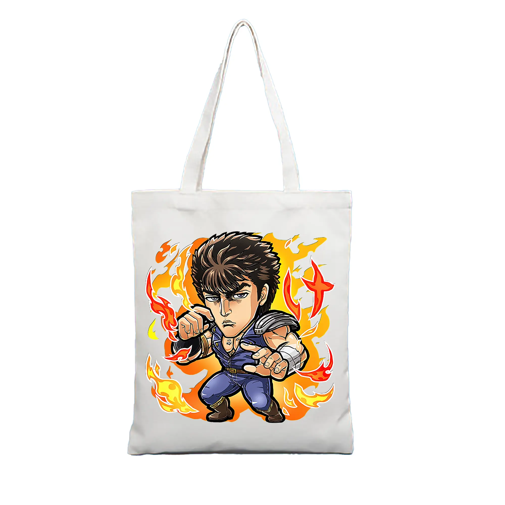 北斗の拳 グッズ,ケンシロウ - 縦型キャンバス手提げバッグ（トートバッグ） ・ キャンバス素材 ・ ショッピング用 ・ 軽量 丈夫 お手入れ簡単