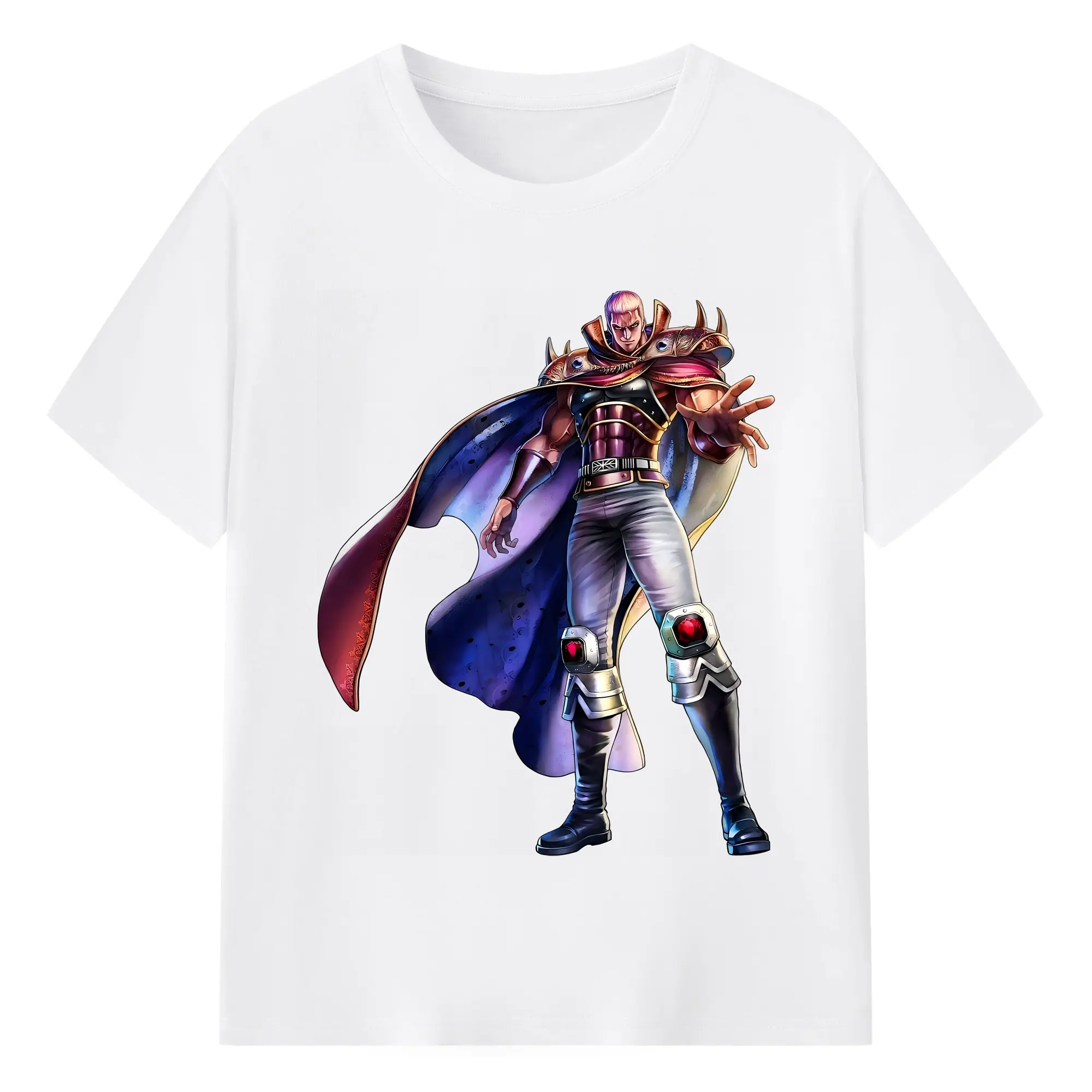 北斗の拳 グッズ,ラオウ - 綿100％ 半袖Tシャツ ・ フロントプリント ・ 快適 通気性 ・ 日常使い 散歩 スポーツ用