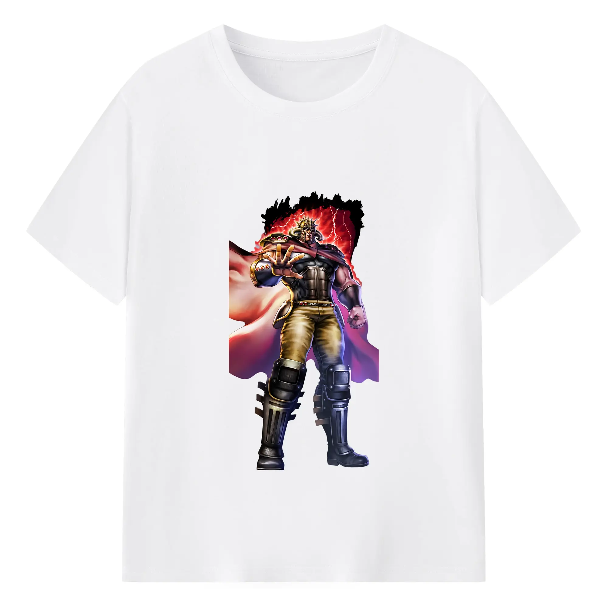 北斗の拳 グッズ,ラオウ - 綿100％ 半袖Tシャツ ・ フロントプリント ・ 快適 通気性 ・ 日常使い 散歩 スポーツ用