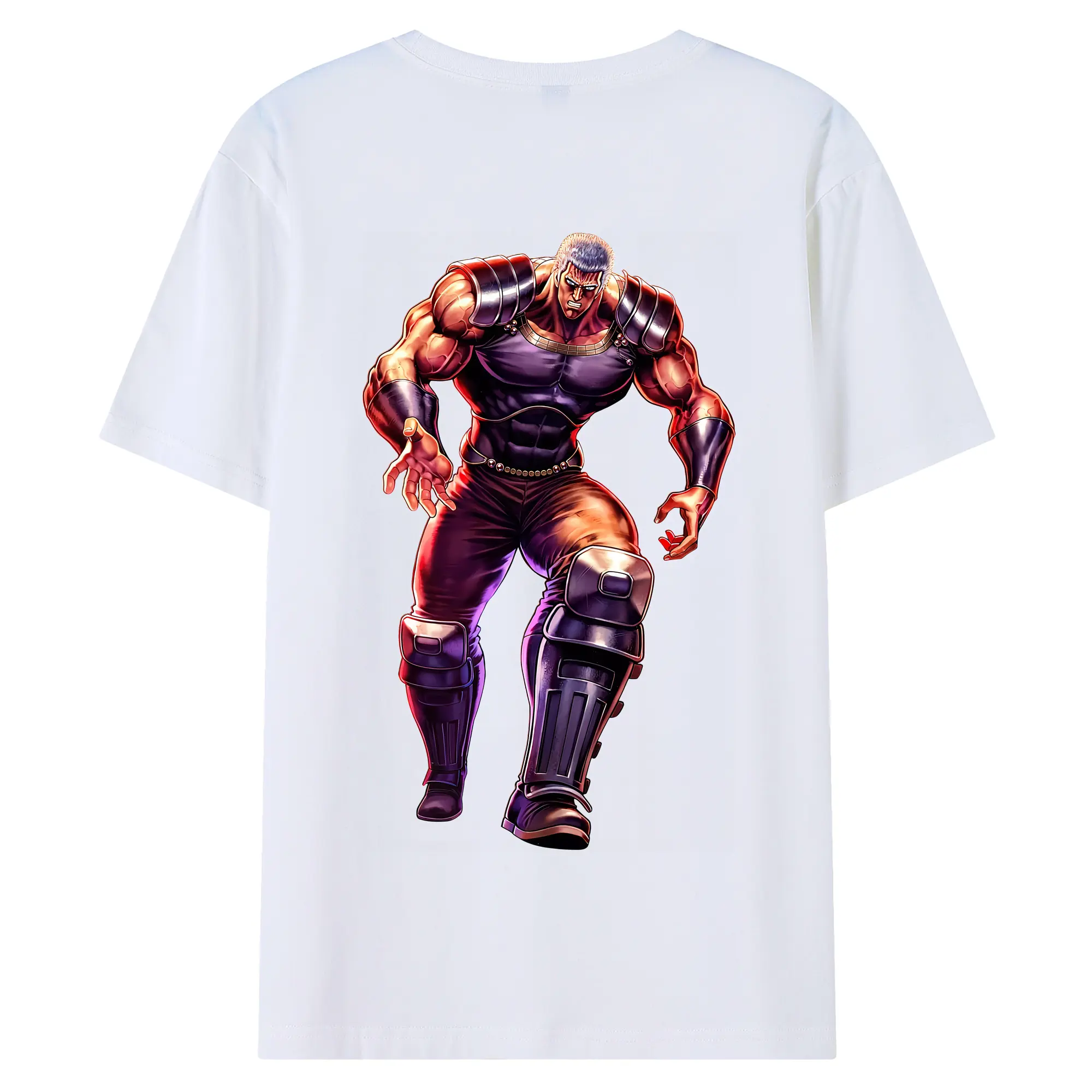 北斗の拳 グッズ,ラオウ - 綿100％ 半袖Tシャツ ・ バックプリント ・ 快適 通気性 ・ 日常使い 散歩 スポーツ用