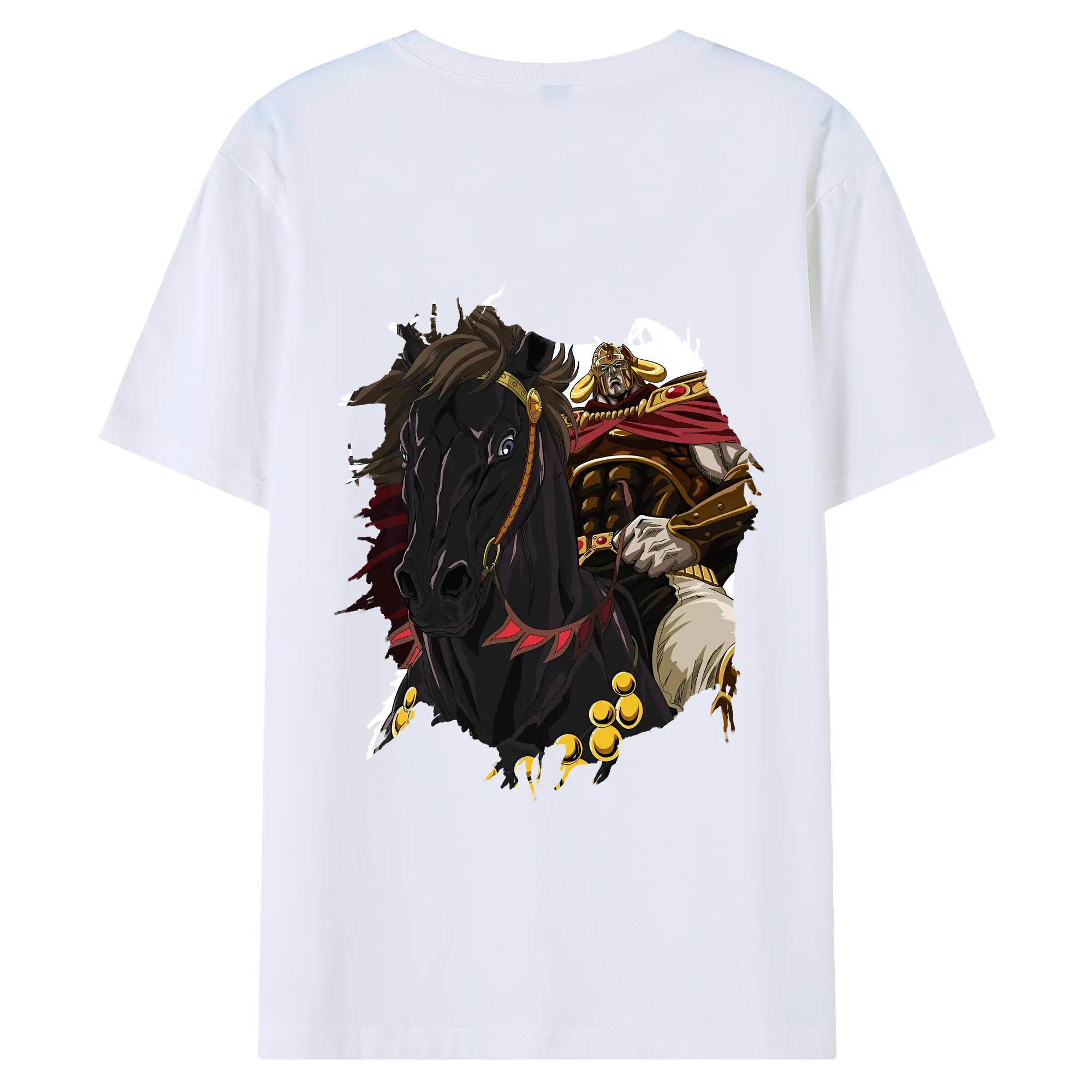 北斗の拳 グッズ,ラオウ - 綿100％ 半袖Tシャツ ・ バックプリント ・ 快適 通気性 ・ 日常使い 散歩 スポーツ用