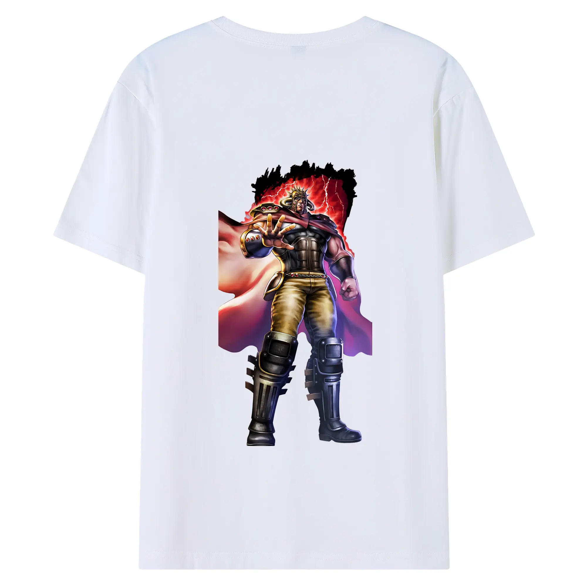 北斗の拳 グッズ,ラオウ - 綿100％ 半袖Tシャツ ・ バックプリント ・ 快適 通気性 ・ 日常使い 散歩 スポーツ用